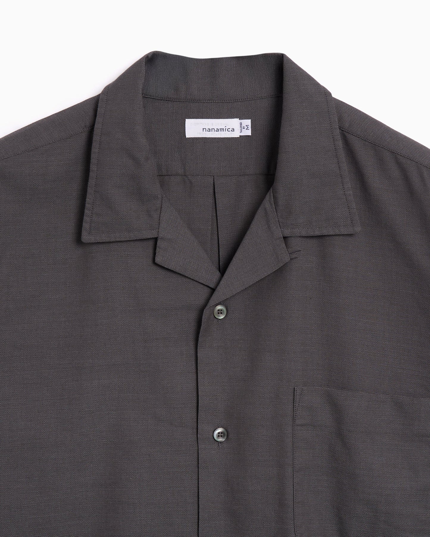 Camisa de manga corta nanamica Open Collar Panama para hombre