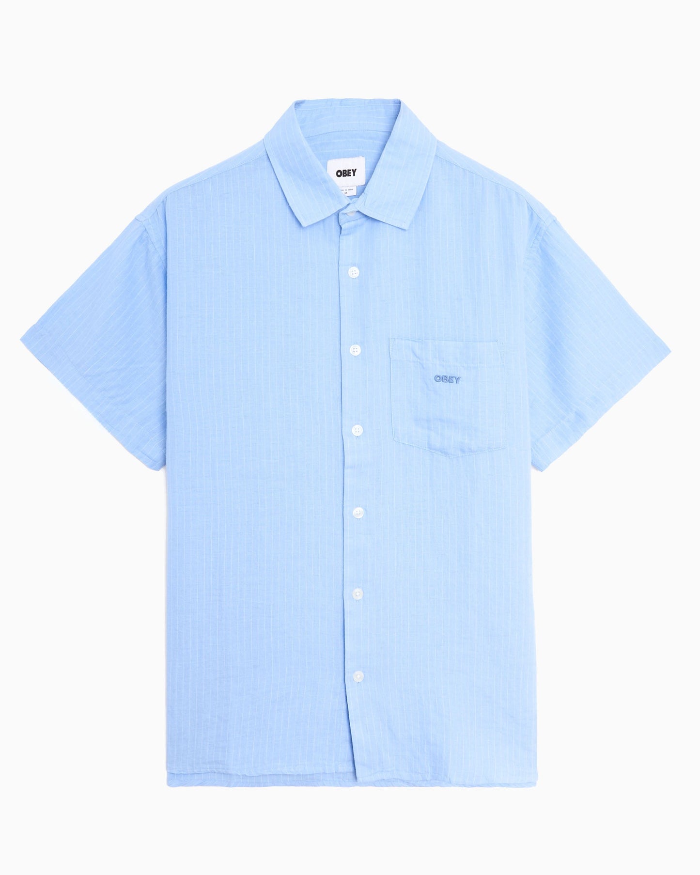 Camisa de rayas Relaxed de manga corta OBEY Clothing Barry para hombre