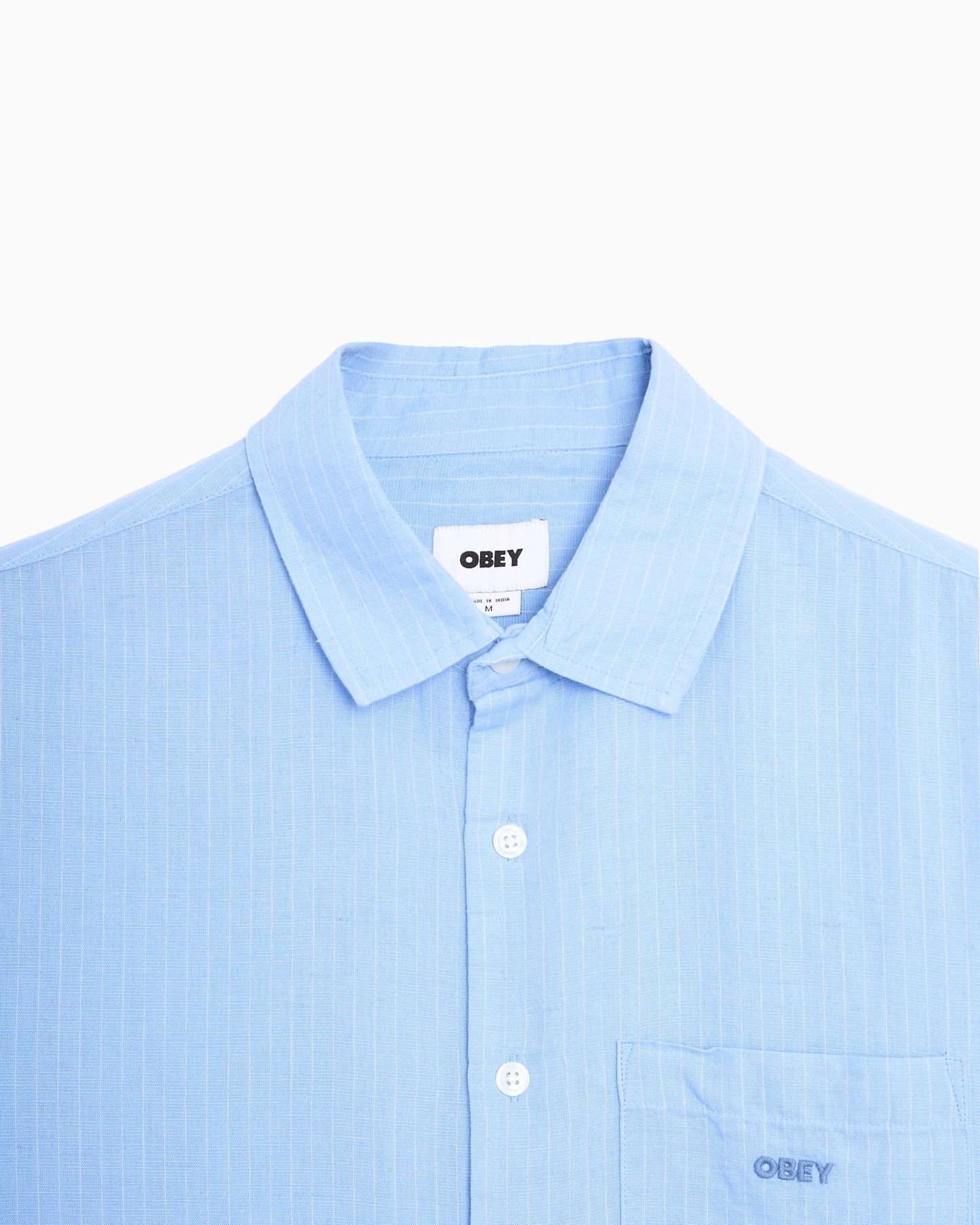 Camisa de rayas Relaxed de manga corta OBEY Clothing Barry para hombre