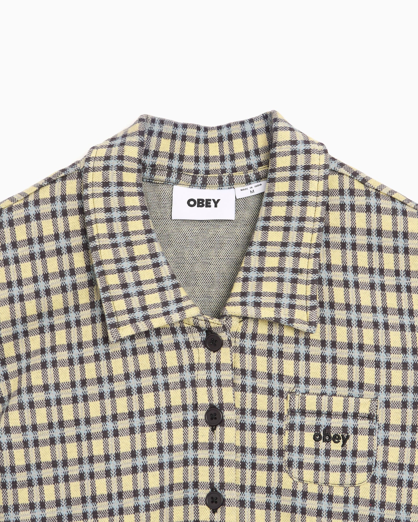 Camisa de cuadros de manga corta OBEY Clothing Lila para mujer