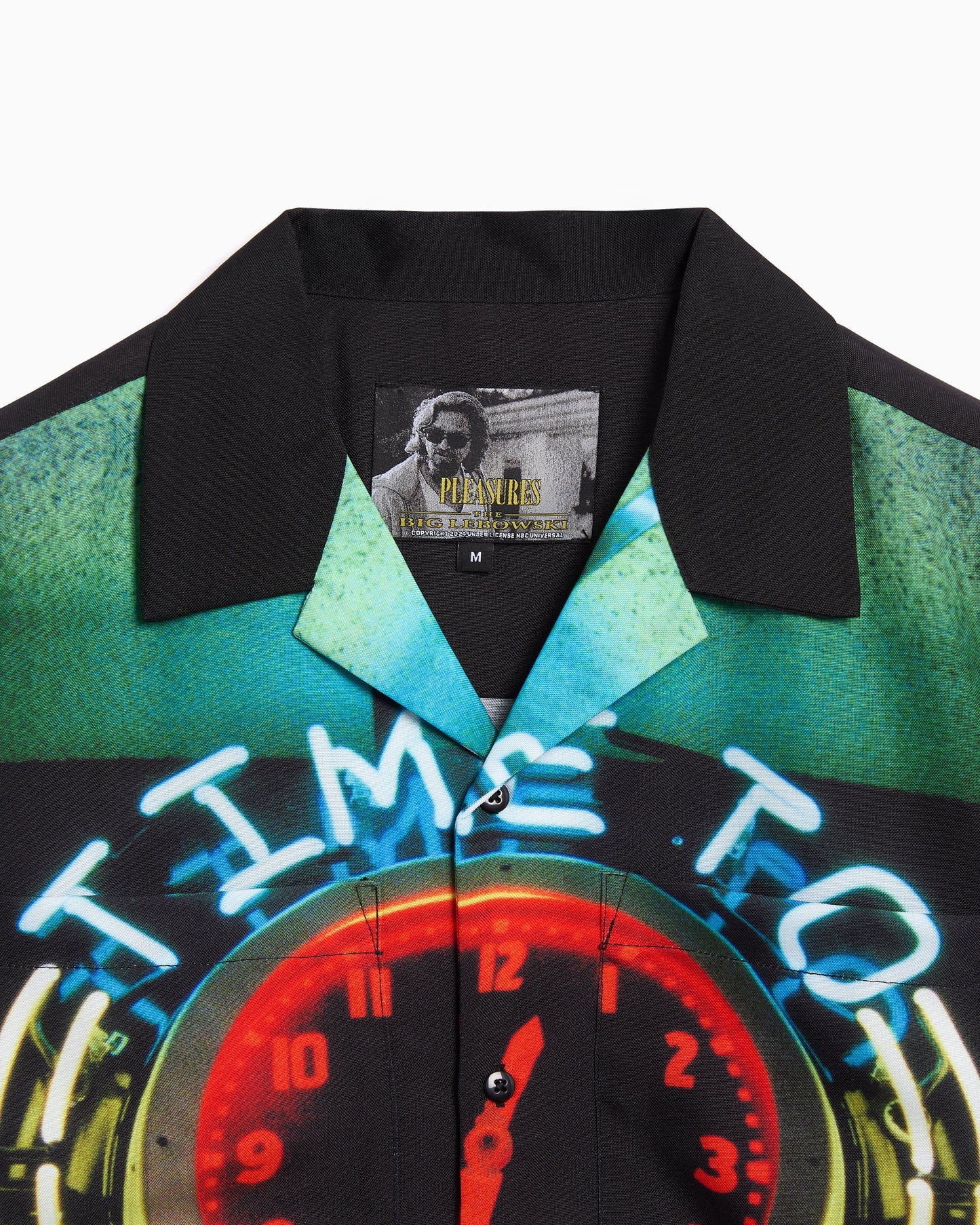 Camisa de manga corta Pleasures Time Bowling para hombre