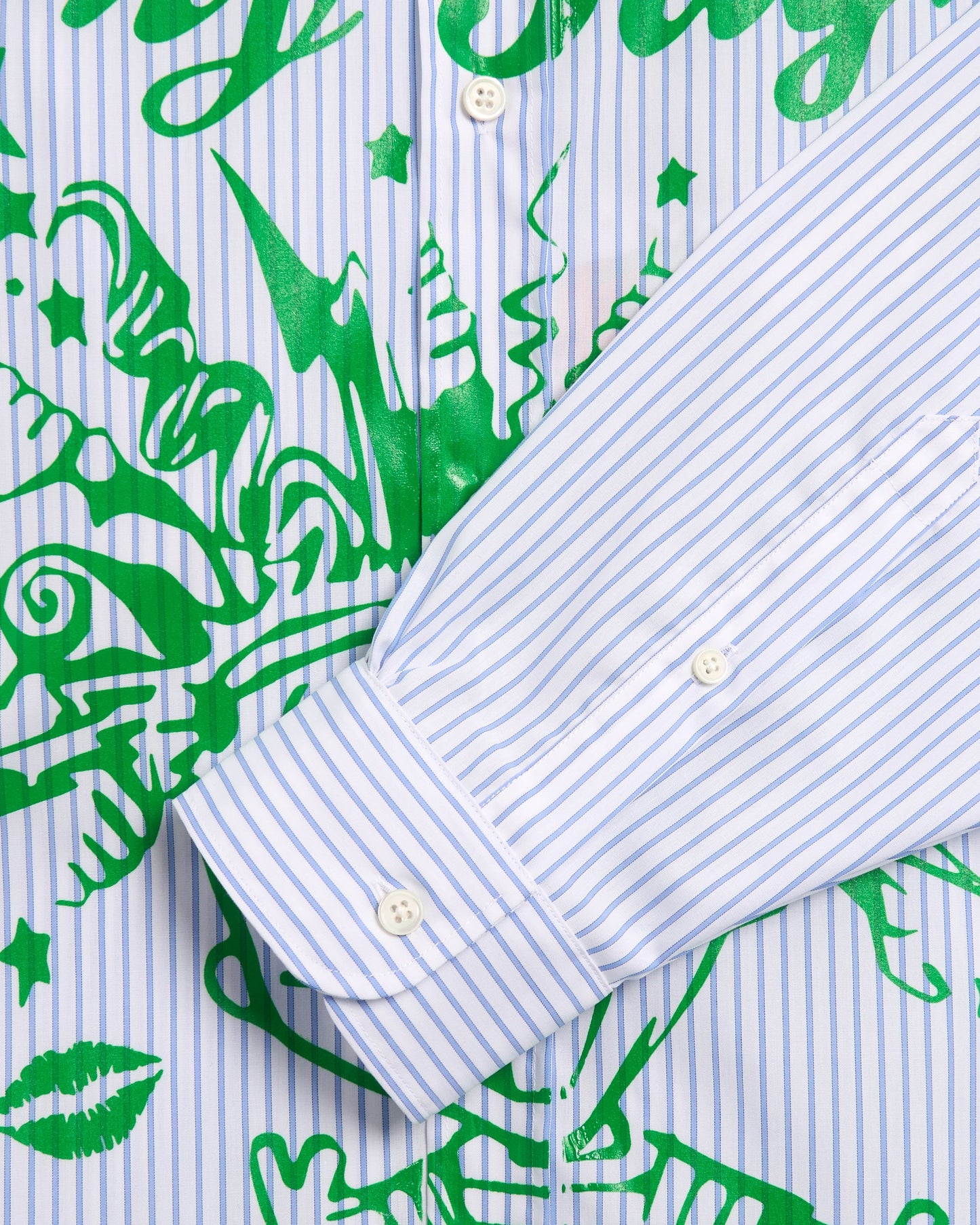 Camisa Sky High Farm Workwear Mindblown Unisex Print Button Down Shirt Unisex
