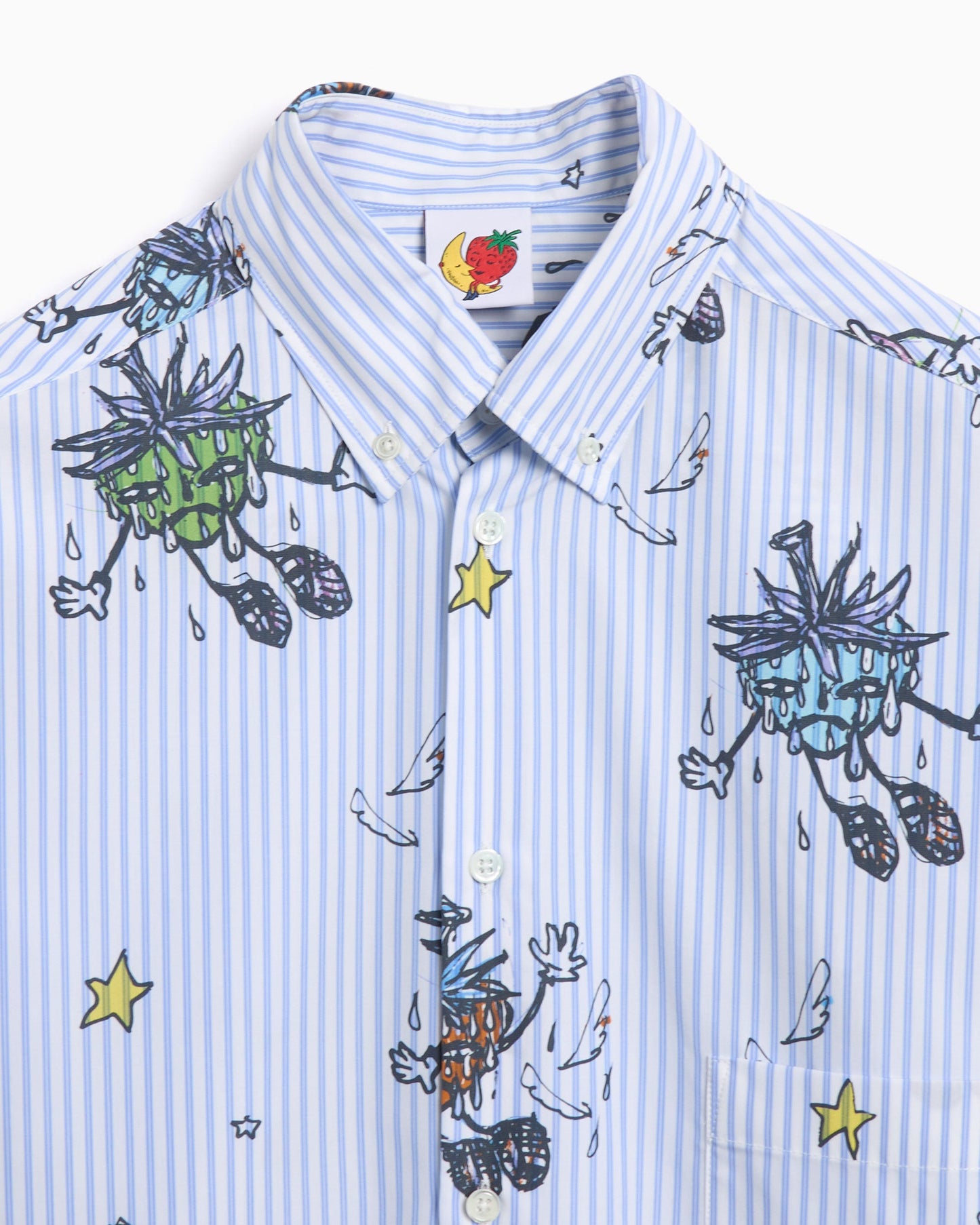 Camisa Relaxed Sky High Farm Workwear Strawbabies Unisex Button Down Shirt Unisex