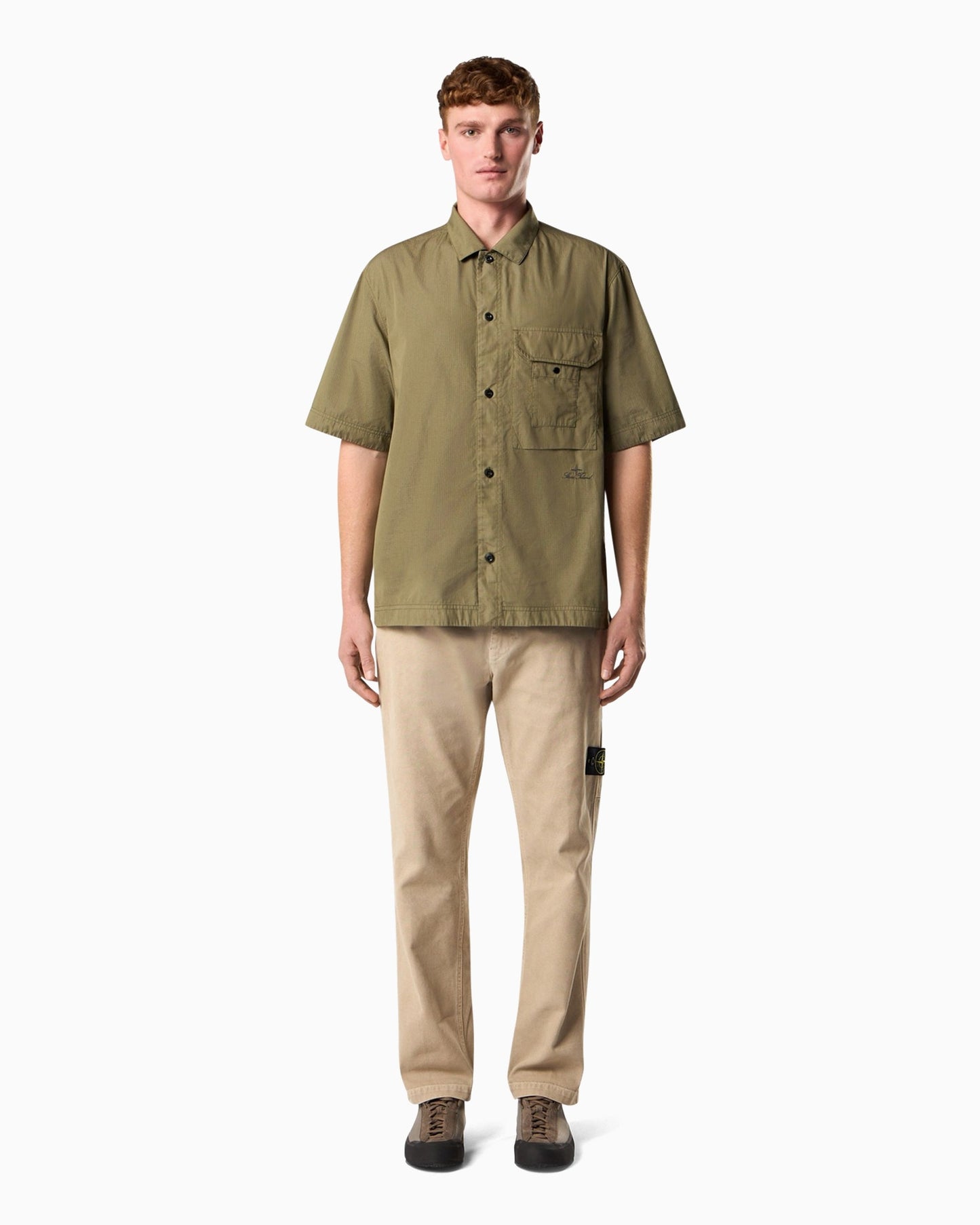 Camisa Relaxed de manga corta Stone Island Nylon Micro Ripstop para hombre