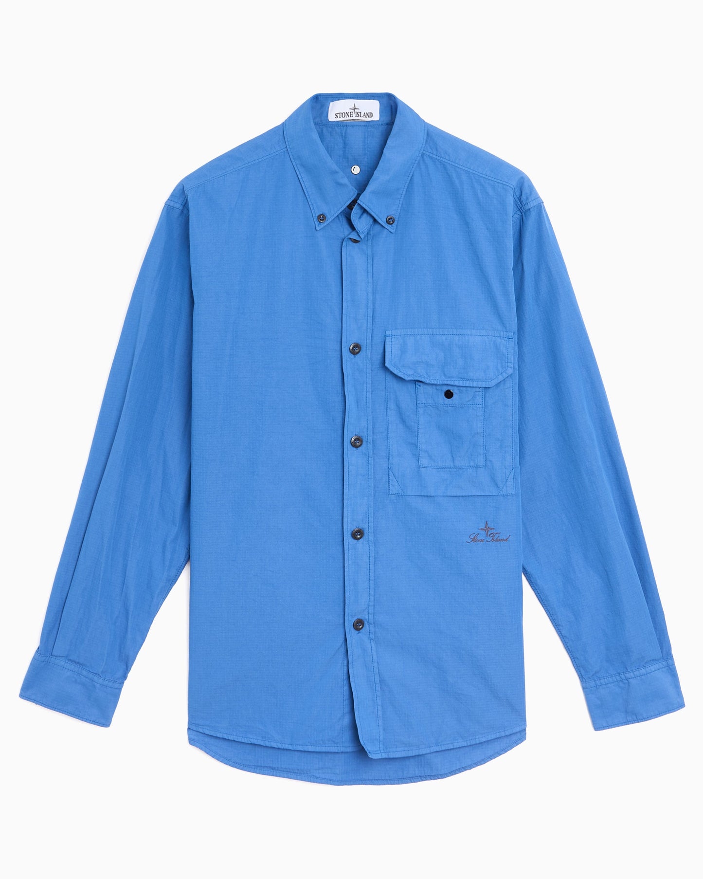 Camisa bordado Relaxed Stone Island Ripstop para hombre