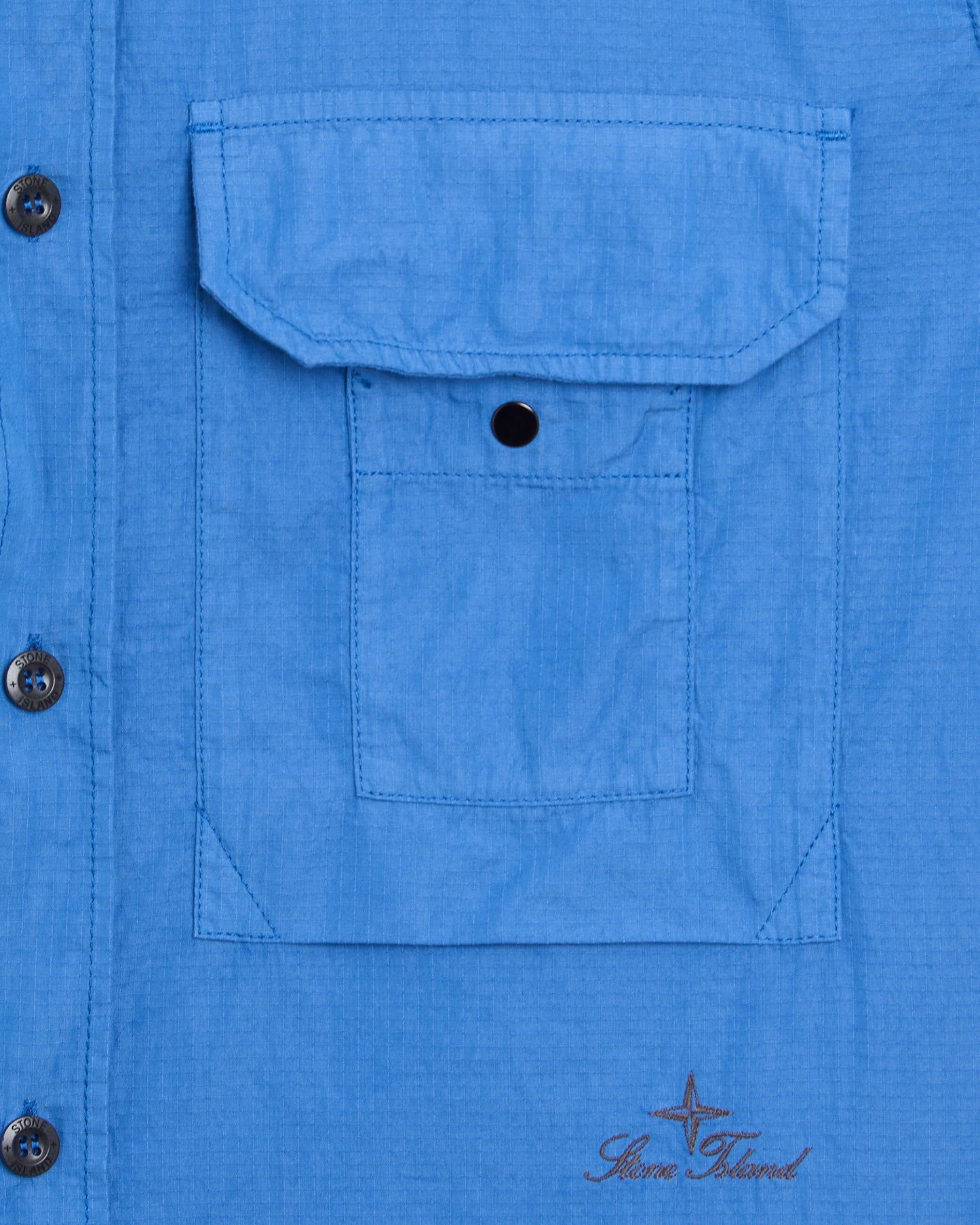 Camisa bordado Relaxed Stone Island Ripstop para hombre