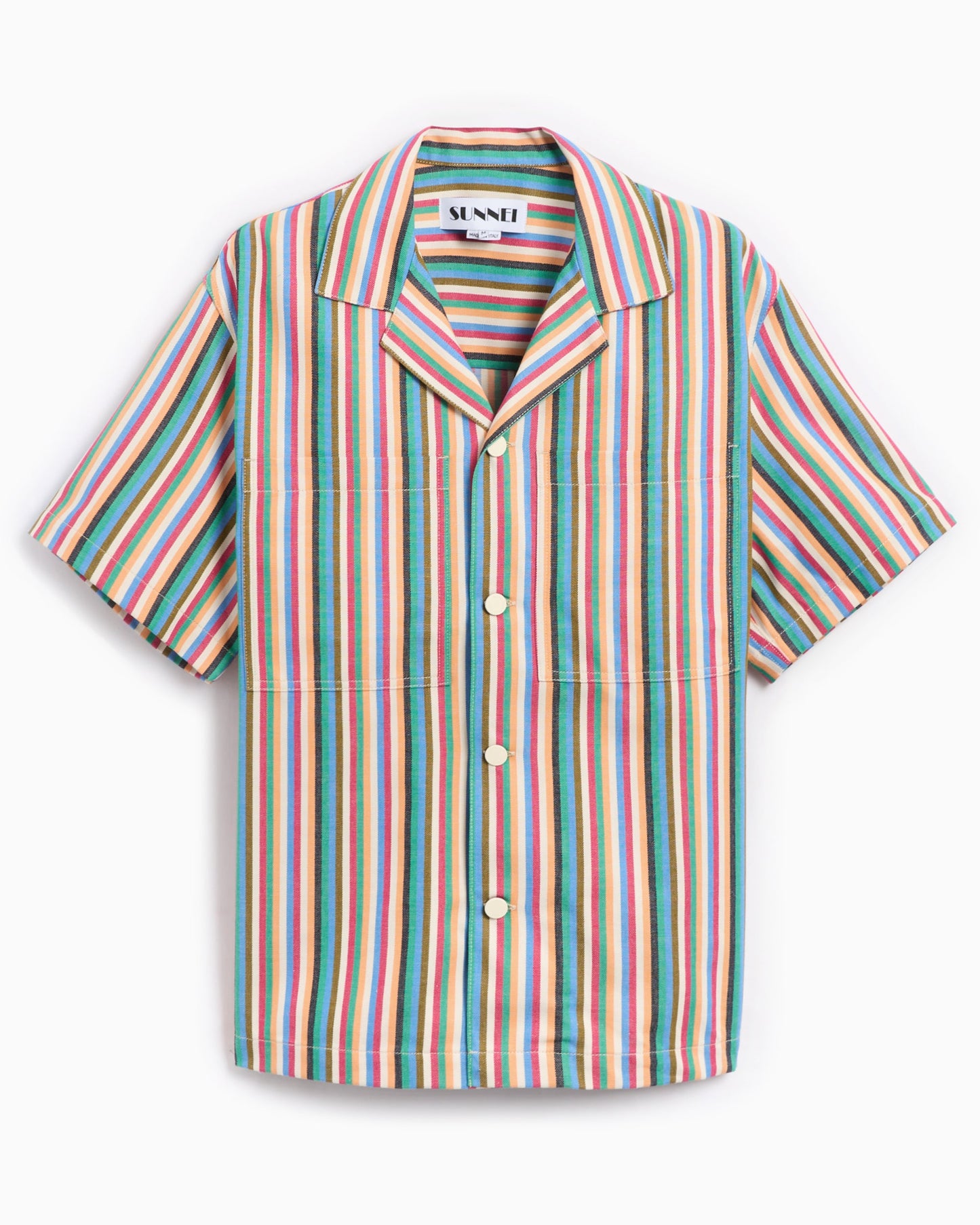 Camisa Sunnei Unisex Pockets Shorts Sleeve Shirt Unisex