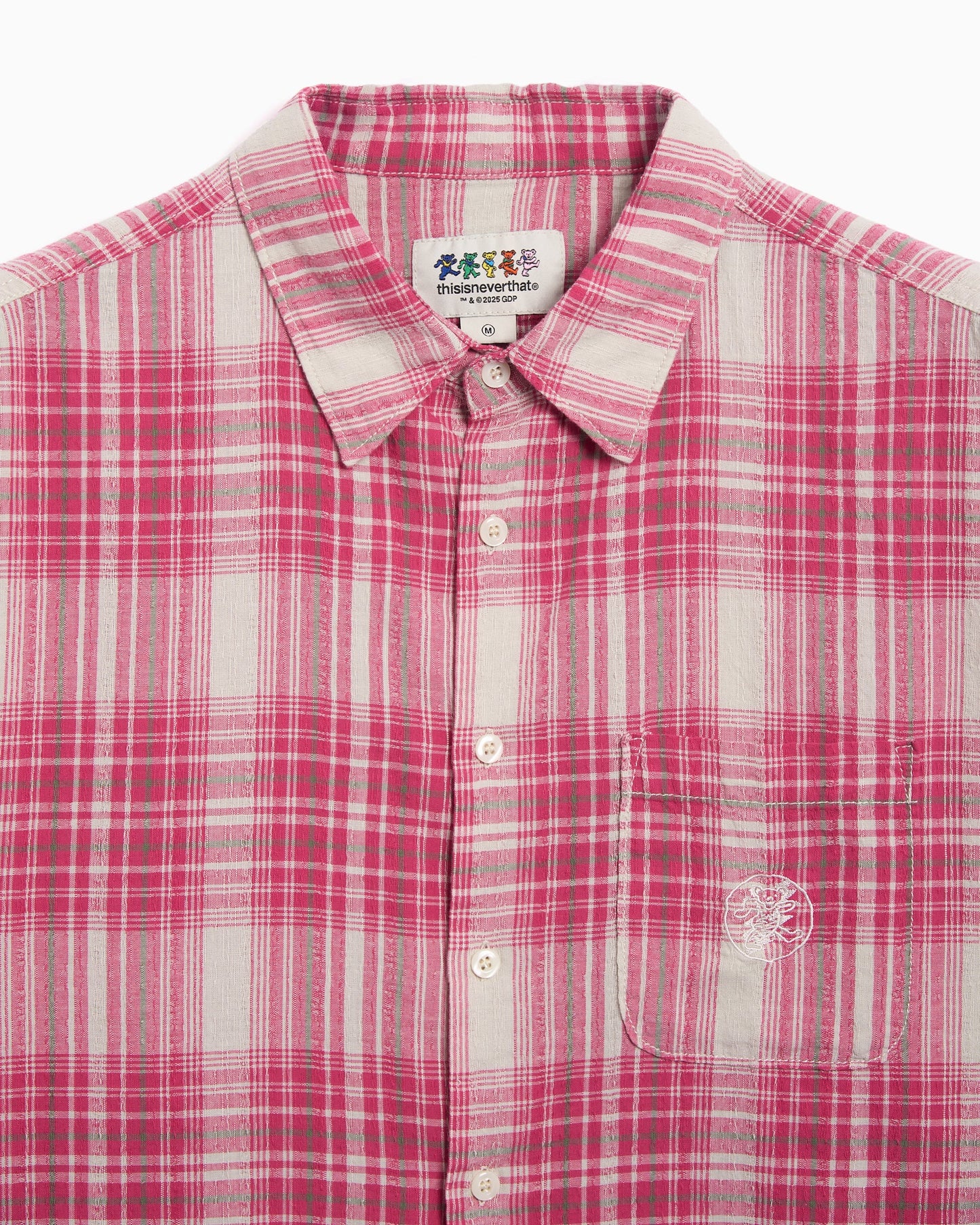 Camisa de cuadros Relaxed thisisneverthat® x Grateful Dead Lightning Bear para hombre