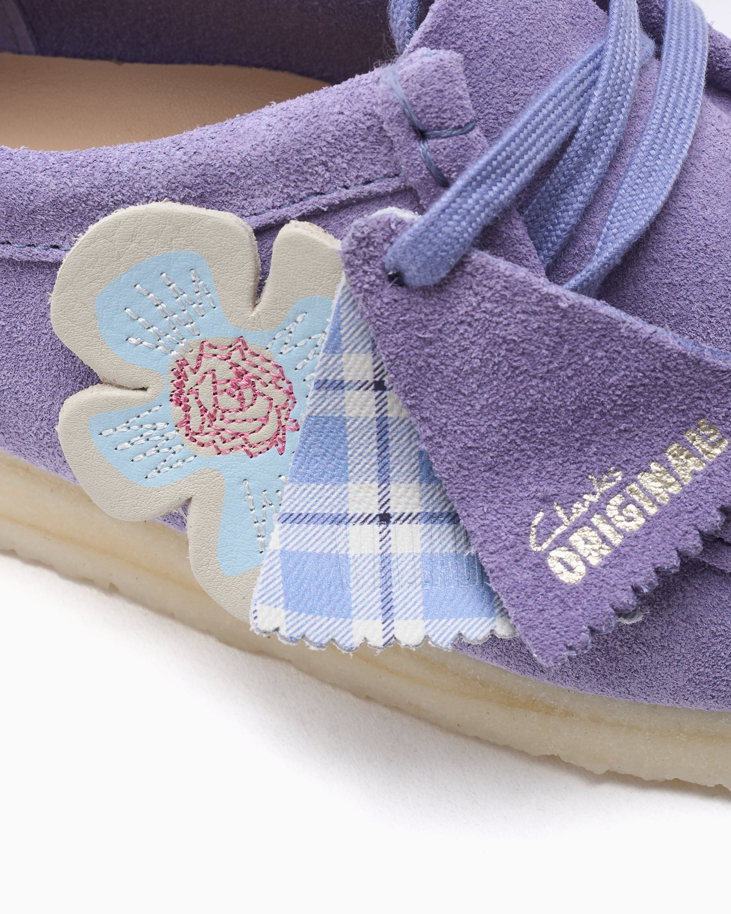 Zapatos Clarks Wallabee Purple Interest para mujer