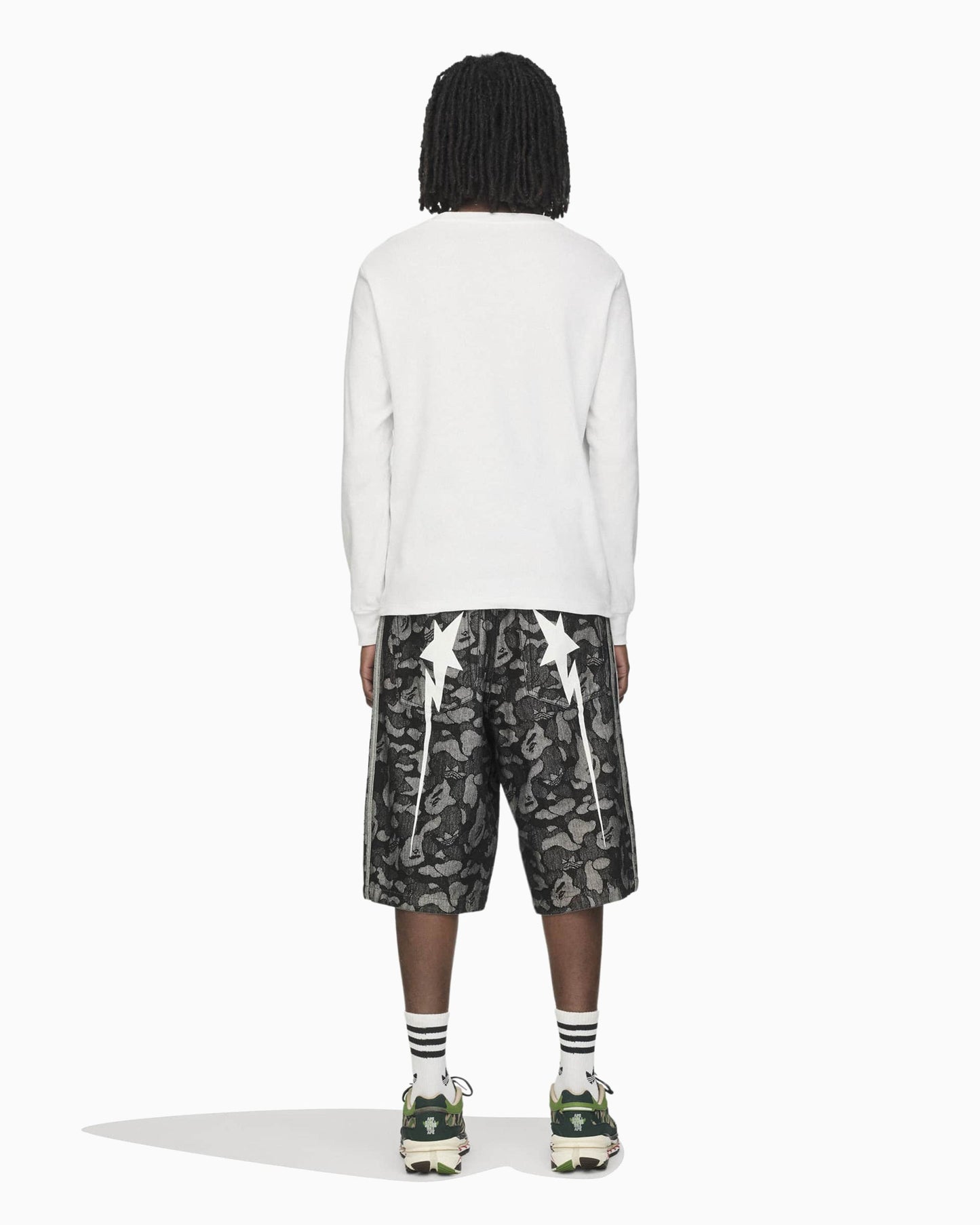 Pantalones cortos Relaxed adidas Originals x BAPE Shark Denim Jorts para hombre