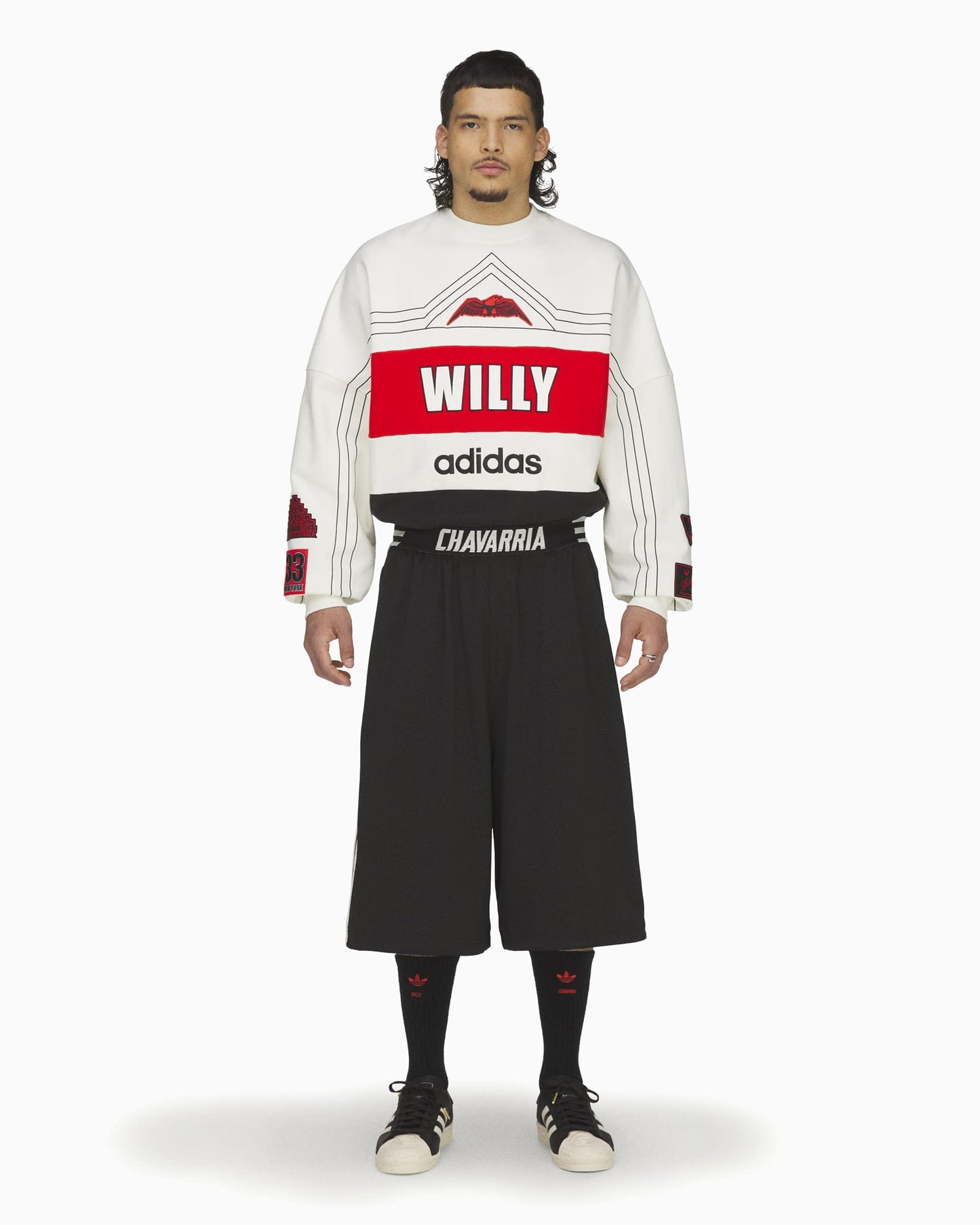 Pantalones cortos Oversize adidas Originals x Willy Chavarria Mesh para hombre
