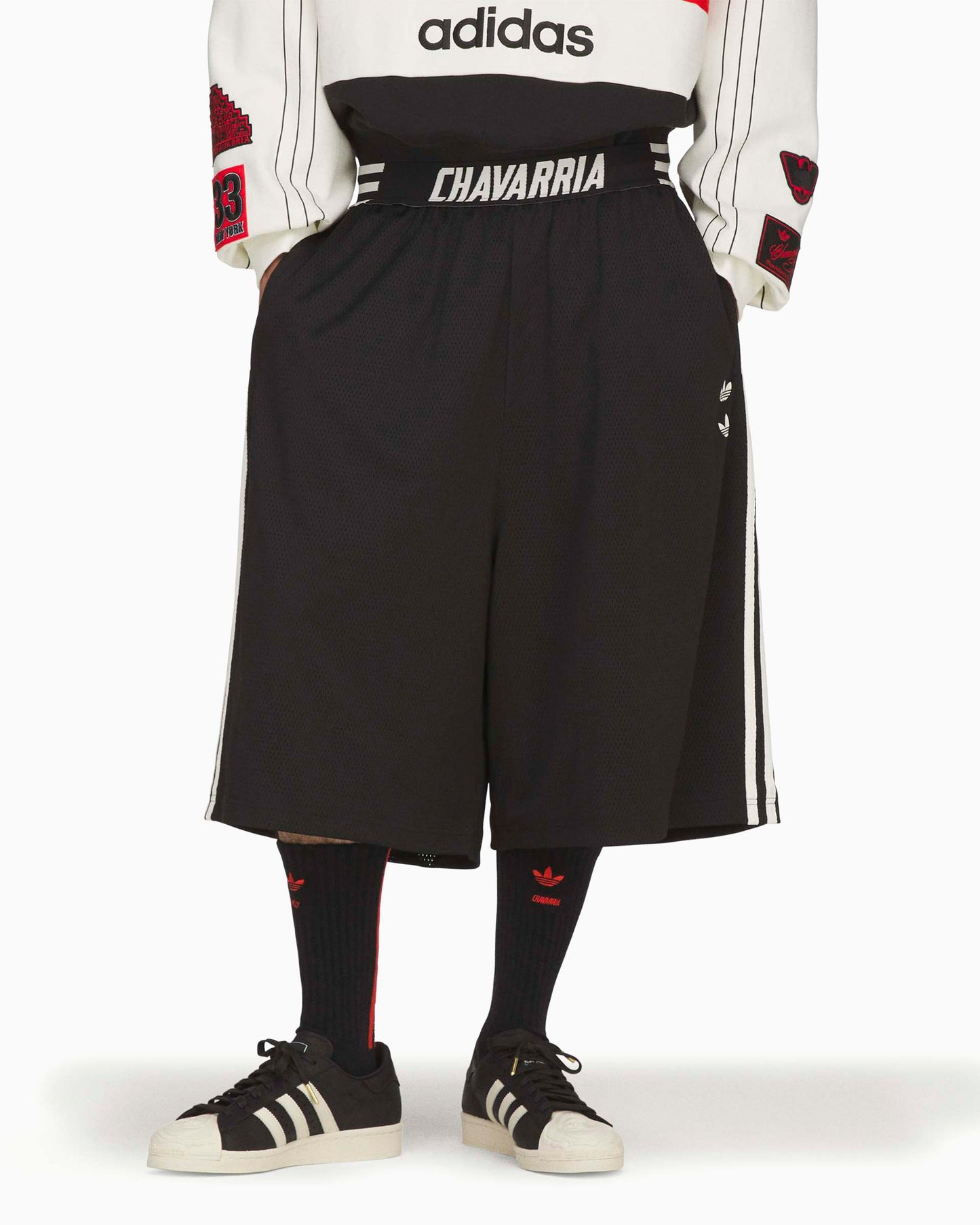 Pantalones cortos Oversize adidas Originals x Willy Chavarria Mesh para hombre