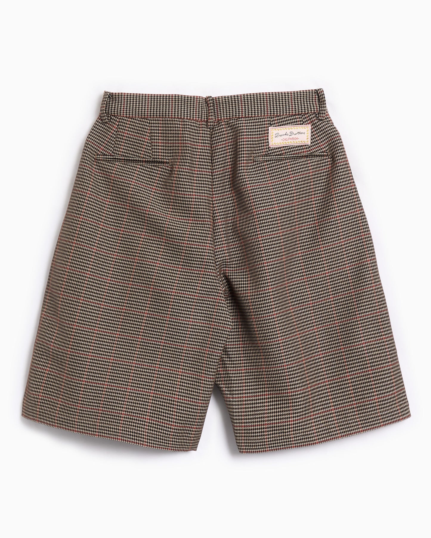 Pantalones cortos Brain Dead x Brooks Brothers Houndstooth Plaid Pleated para hombre