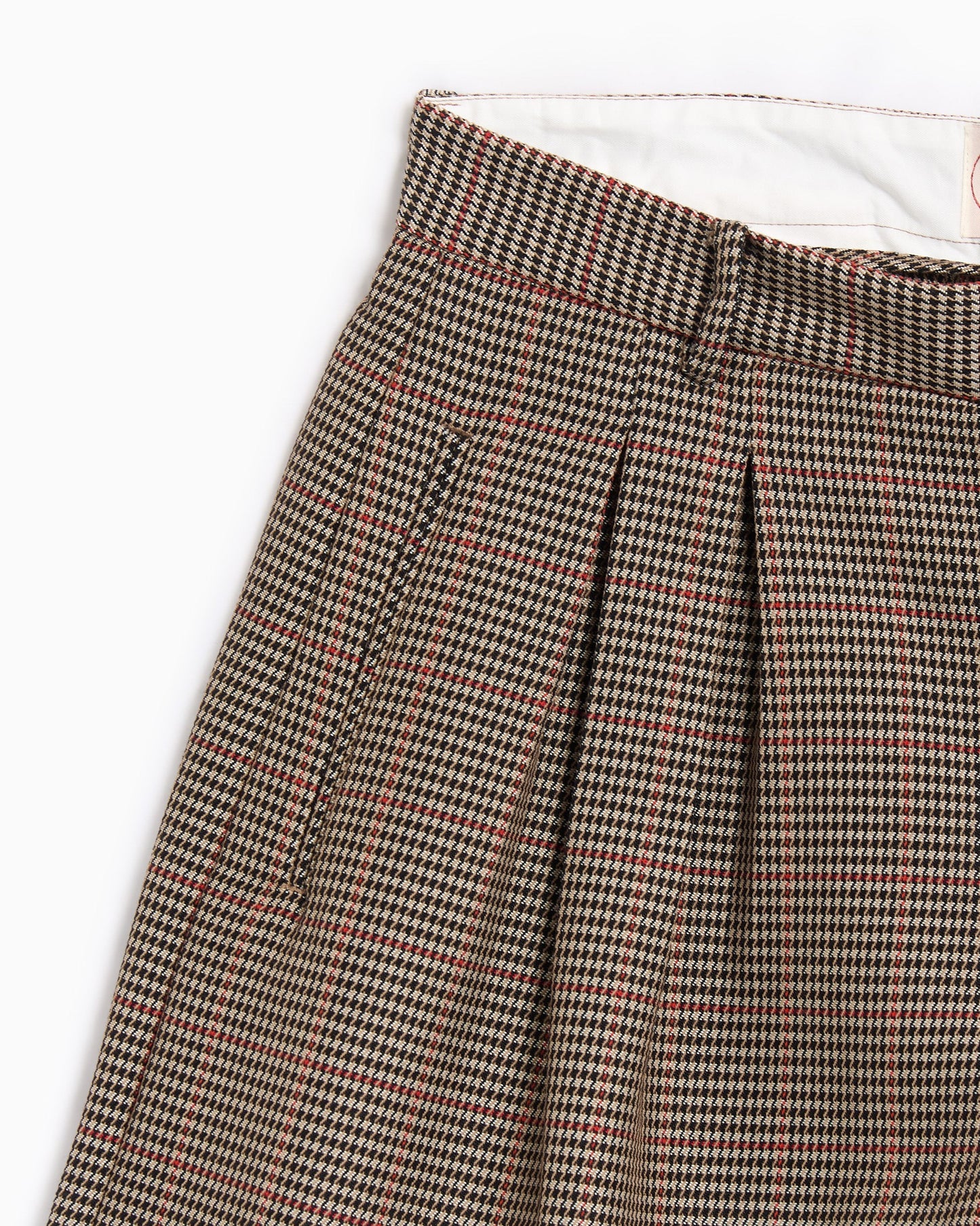 Pantalones cortos Brain Dead x Brooks Brothers Houndstooth Plaid Pleated para hombre