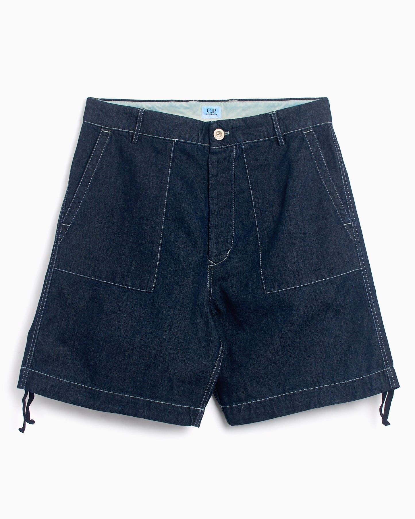 Pantalones cortos CP Company Men's Logo Patch Denim Shorts para hombre