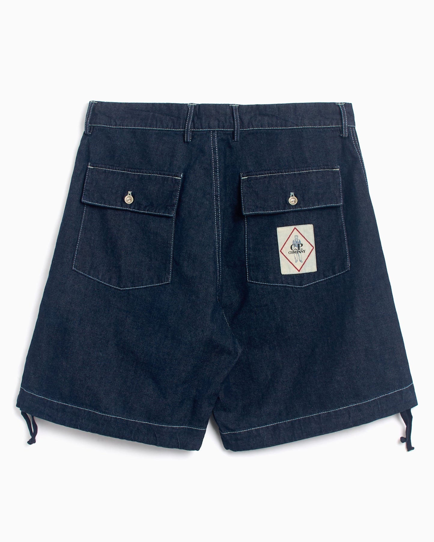 Pantalones cortos CP Company Men's Logo Patch Denim Shorts para hombre