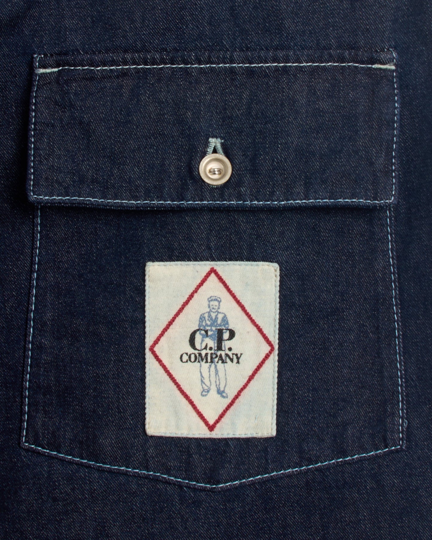 Pantalones cortos CP Company Men's Logo Patch Denim Shorts para hombre