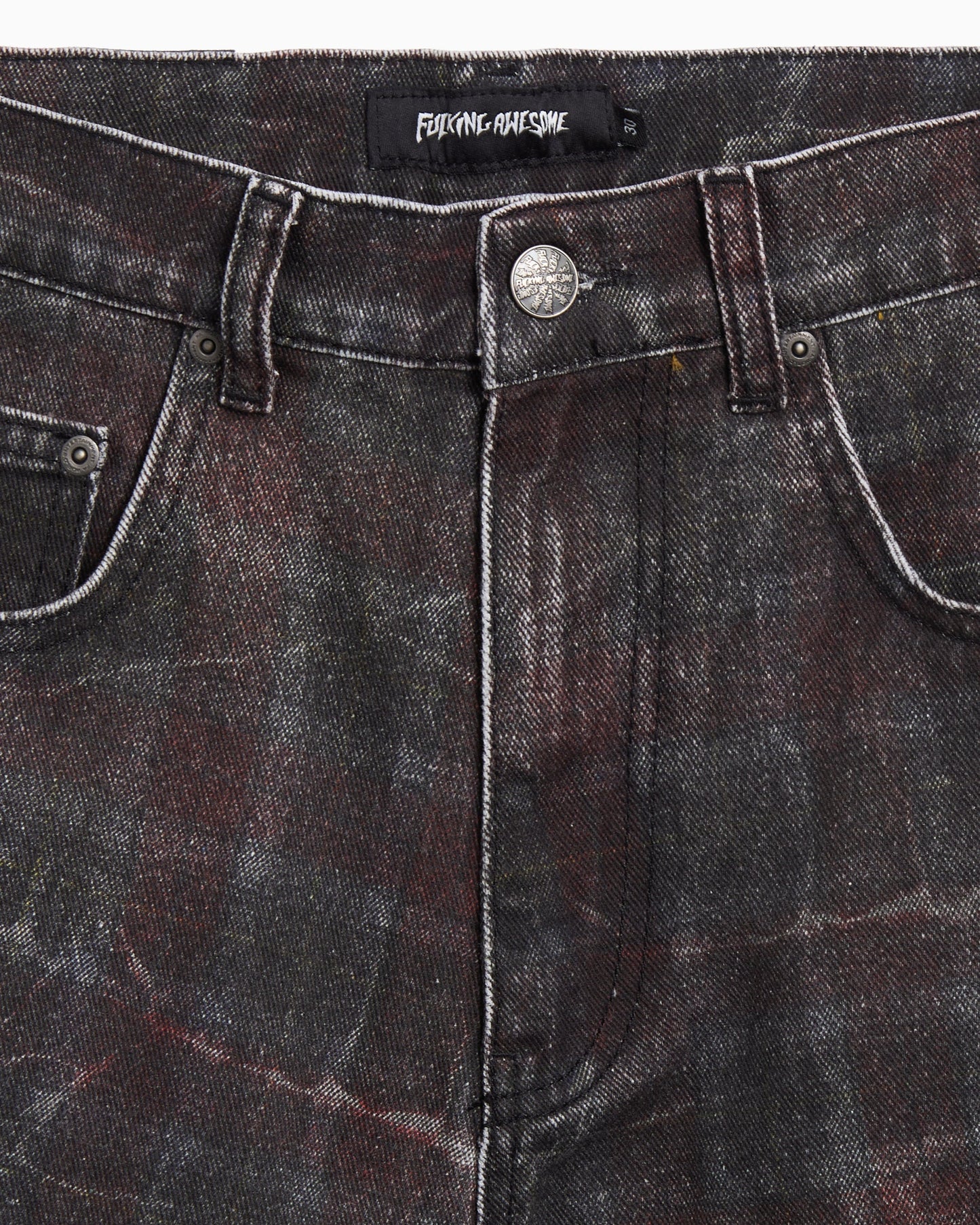 Pantalones cortos Plaid Denim Fucking Awesome Miller para hombre