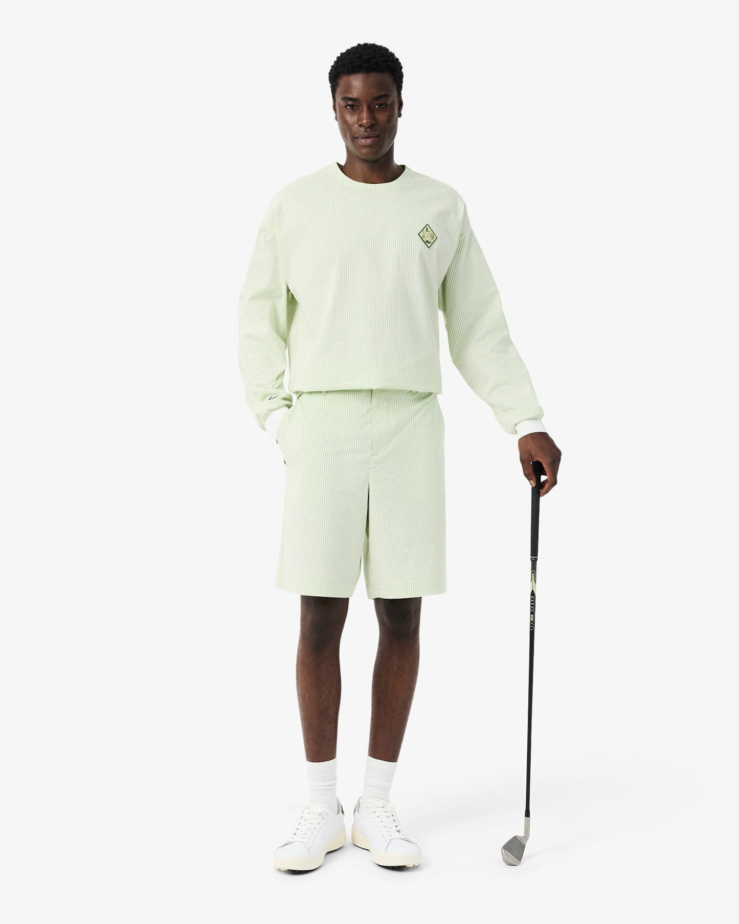 Pantalones cortos de rayas Relaxed Lacoste Ultra Dry para hombre