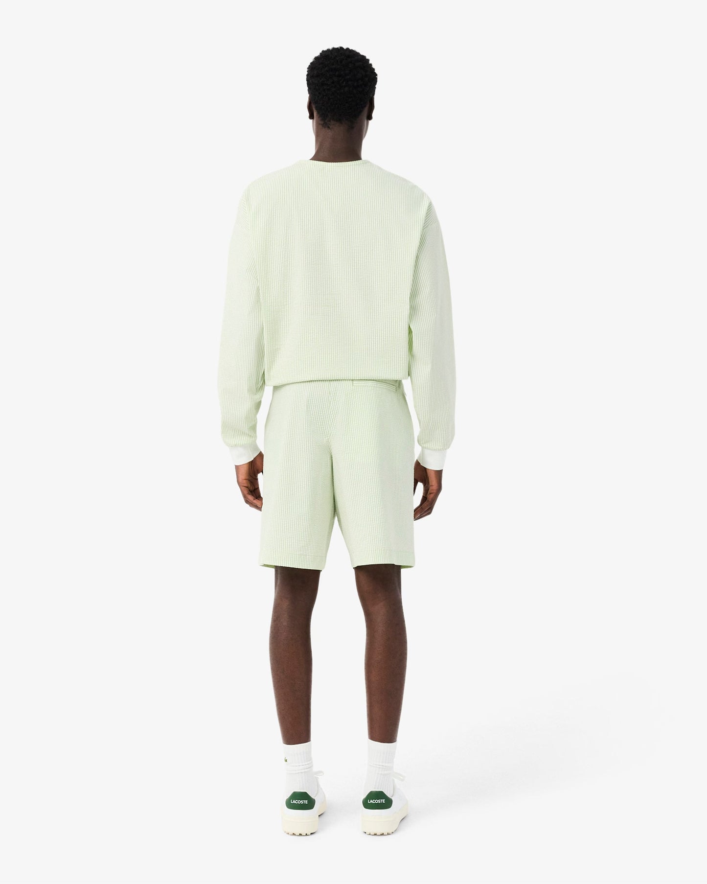 Pantalones cortos de rayas Relaxed Lacoste Ultra Dry para hombre