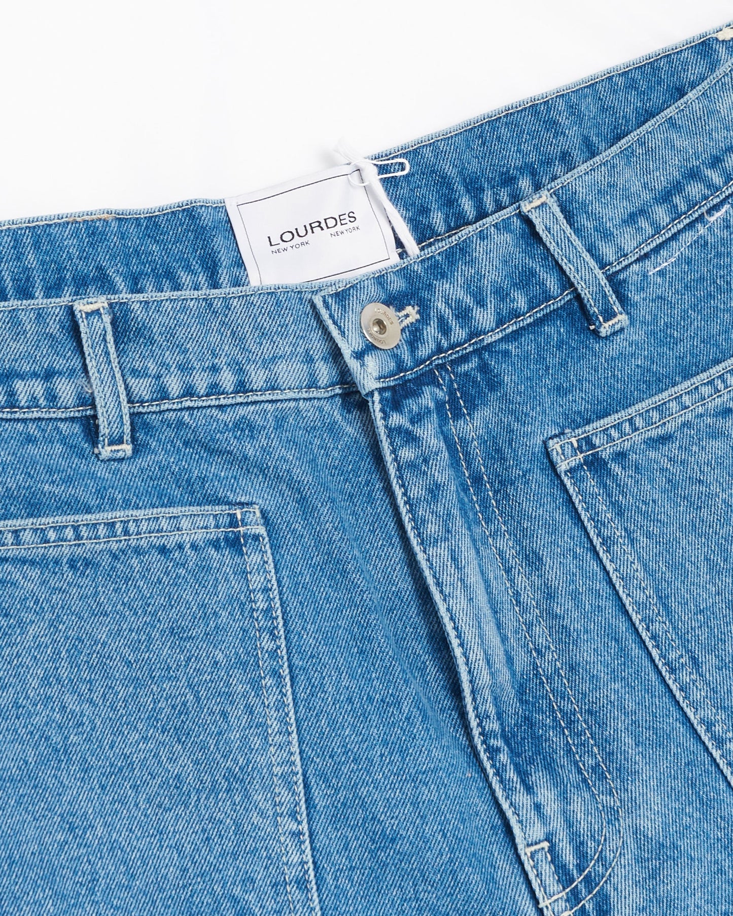 Pantalones cortos Lourdes New York Unisex Denim Cargo Shorts Unisex