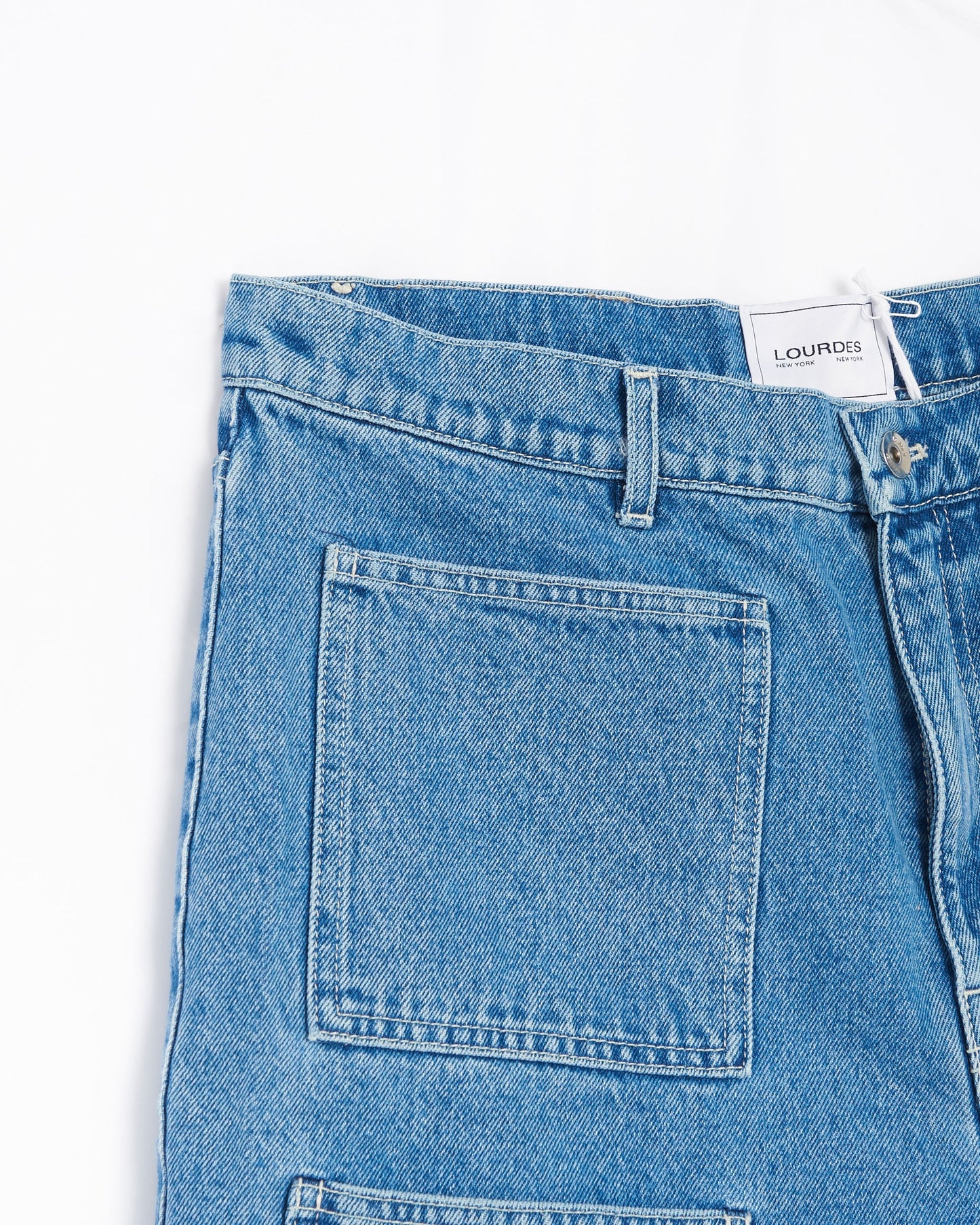 Pantalones cortos Lourdes New York Unisex Denim Cargo Shorts Unisex
