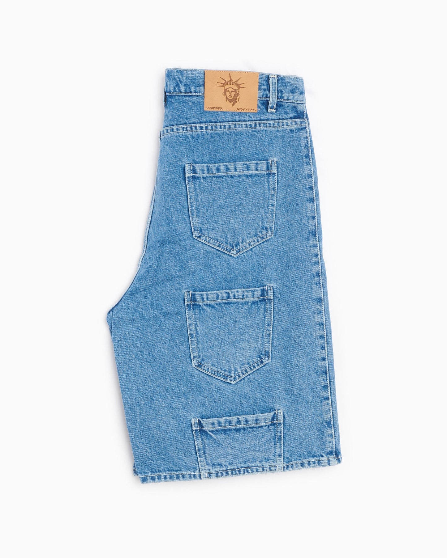 Pantalones cortos Lourdes New York Unisex Denim Cargo Shorts Unisex