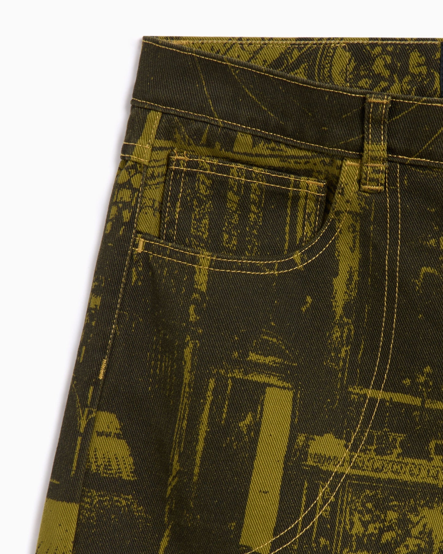 Pantalones cortos Rassvet Castle Printed Men's Denim Shorts para hombre