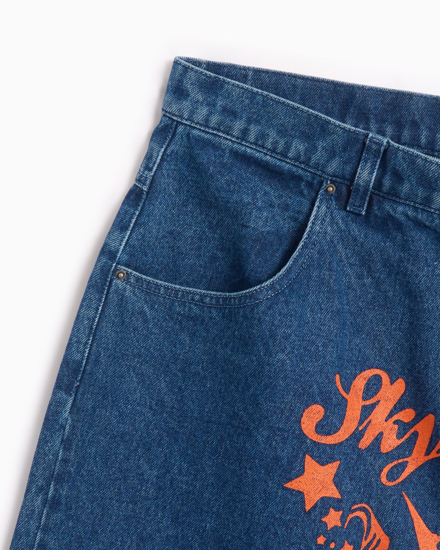 Pantalones cortos Sky High Farm Workwear Mindblown Unisex Print Denim Shorts Unisex