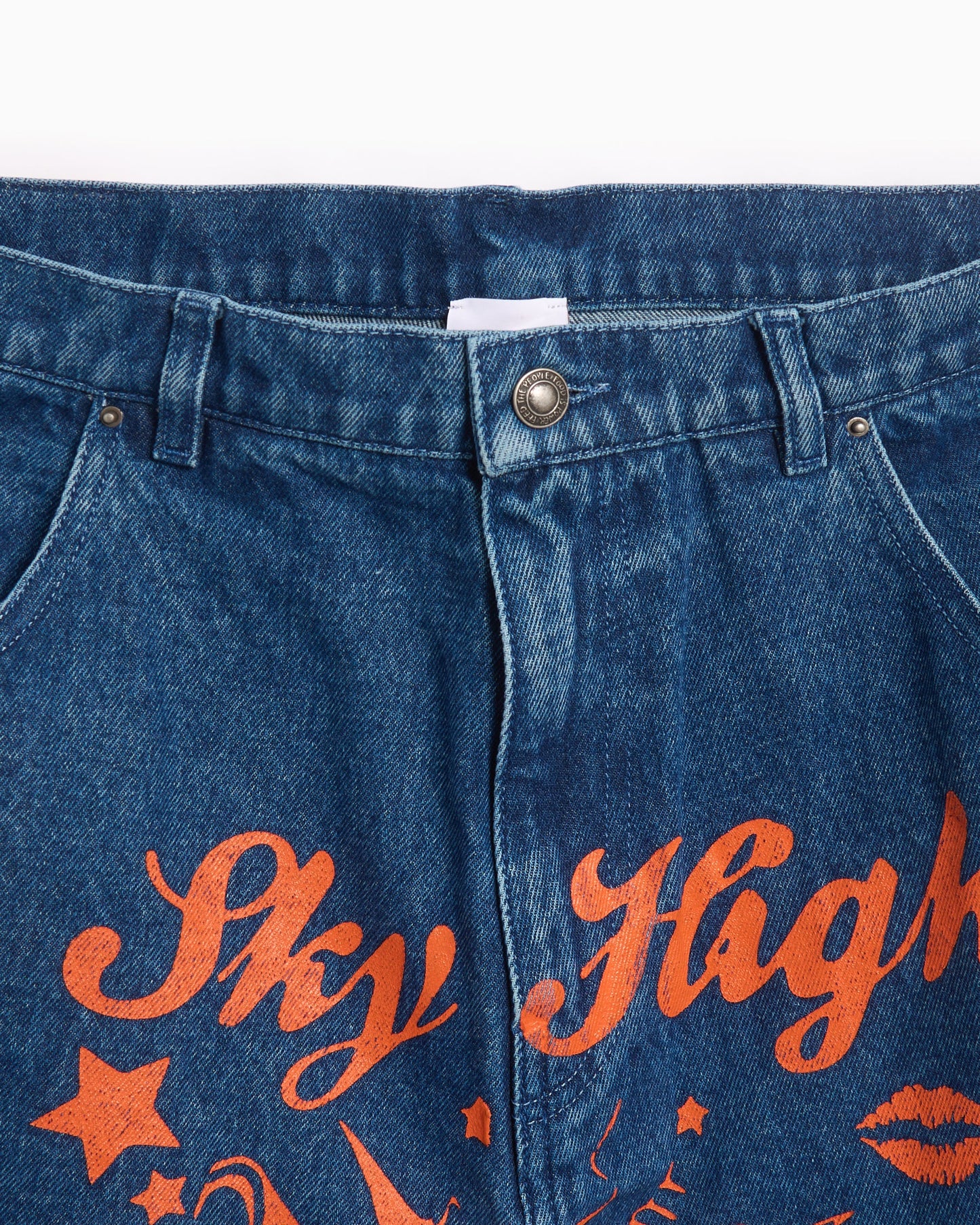 Pantalones cortos Sky High Farm Workwear Mindblown Unisex Print Denim Shorts Unisex