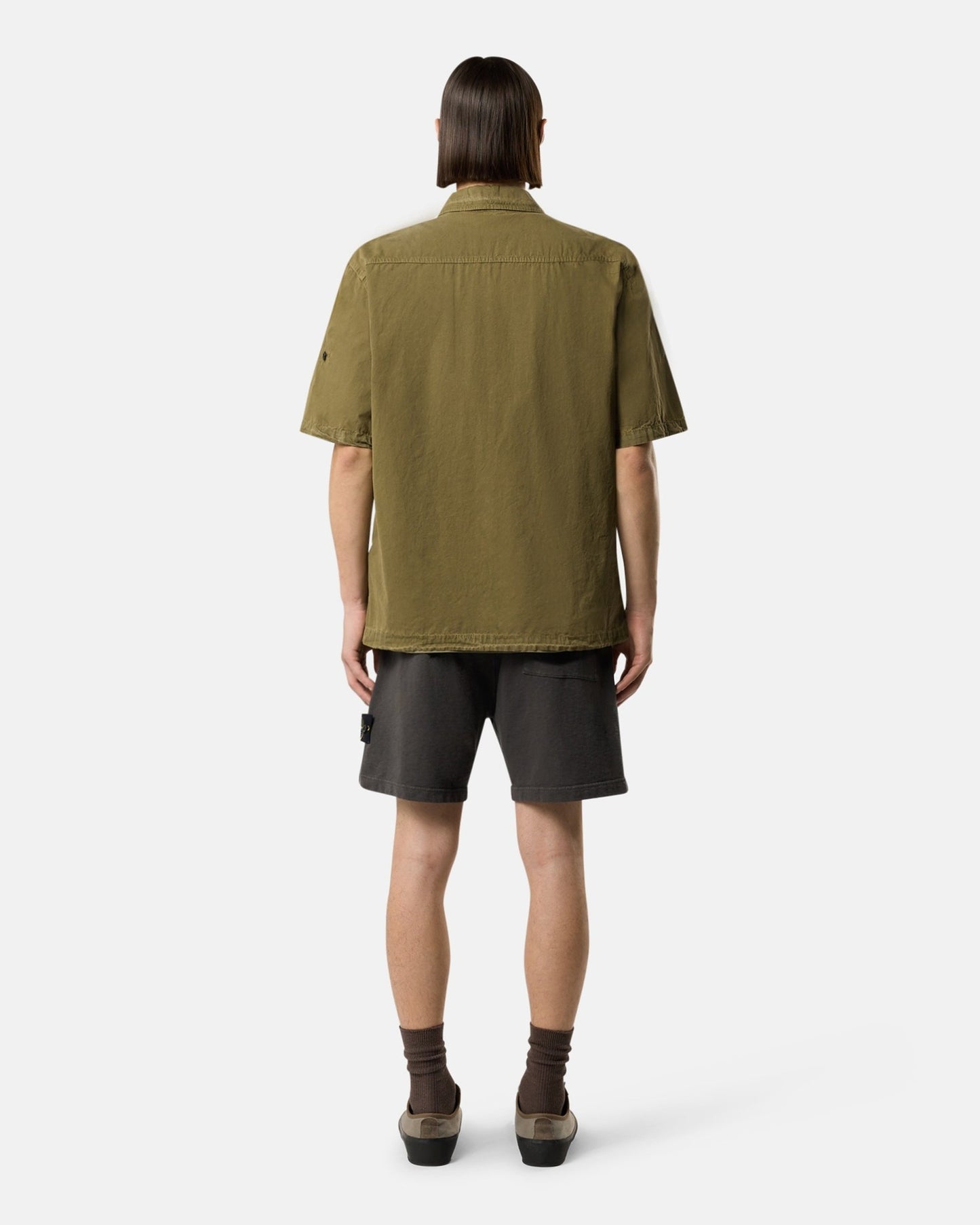 Pantalones cortos Stone Island Malfilé "Old Effect" para hombre