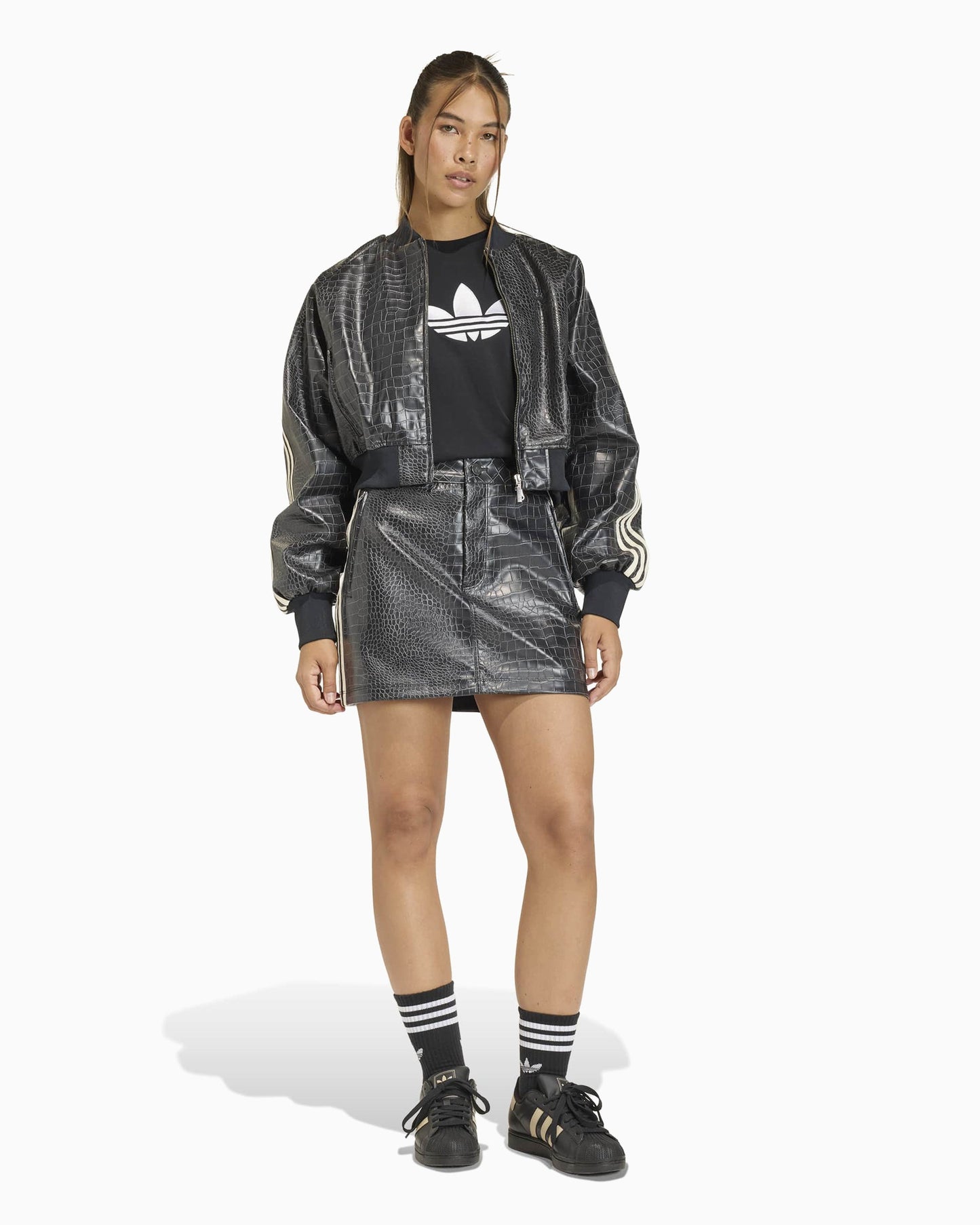 Falda corta adidas Originals Pleather para mujer