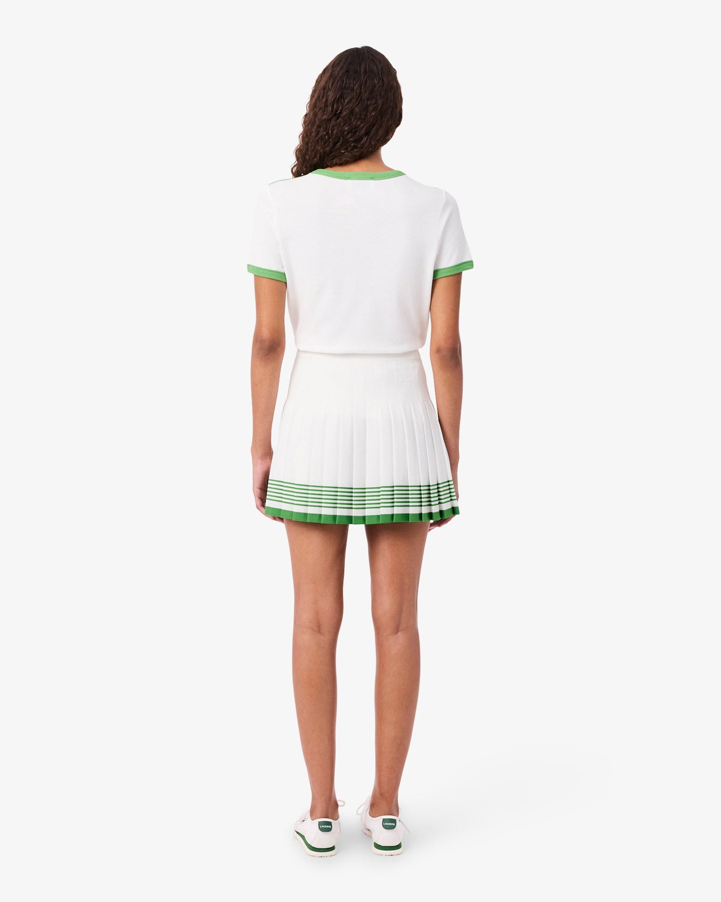 Falda corta de rayas Lacoste Re-edition para mujer