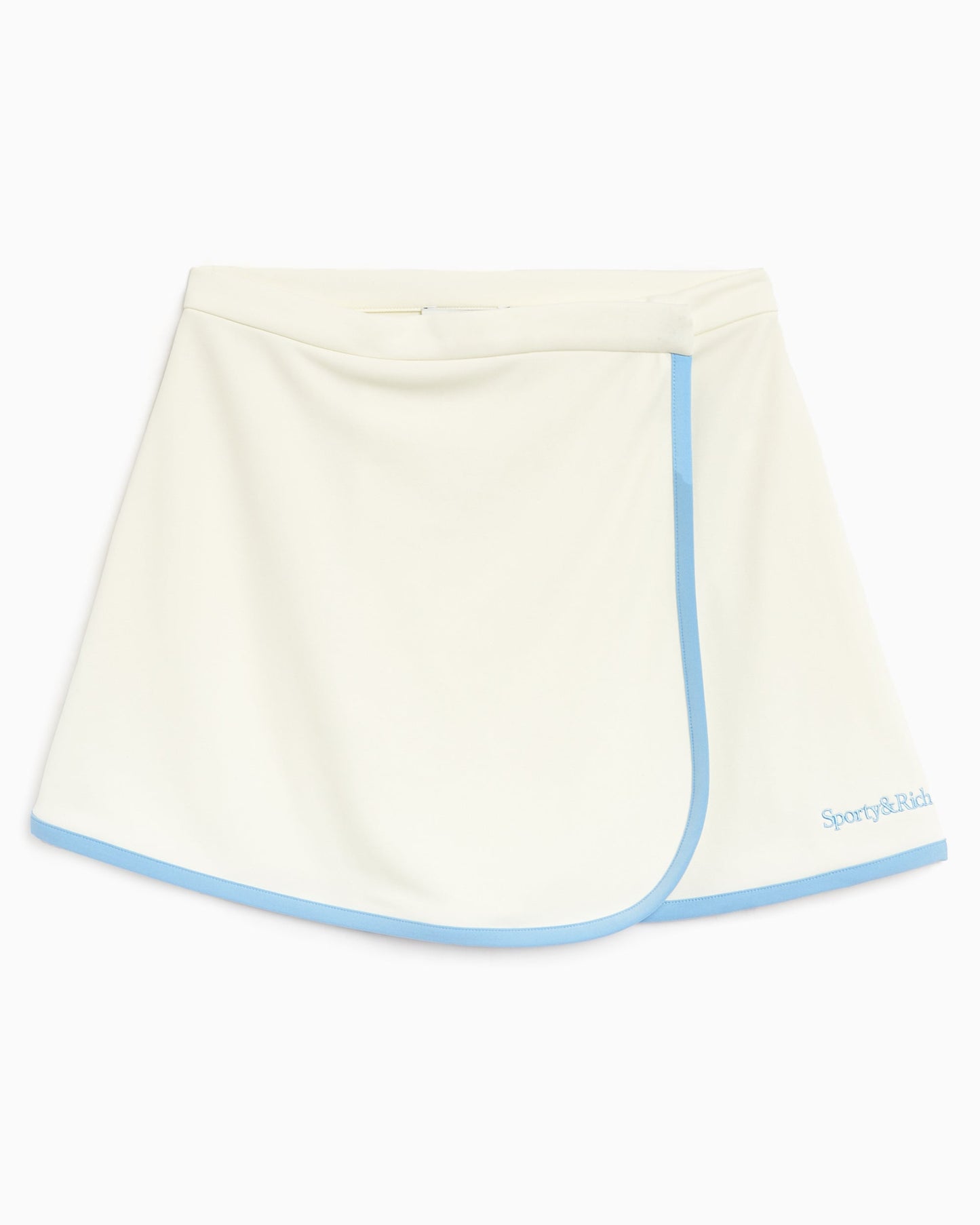 Falda Crop Sporty & Rich Serif Logo Embroidered Wrap Women's Skirt para mujer