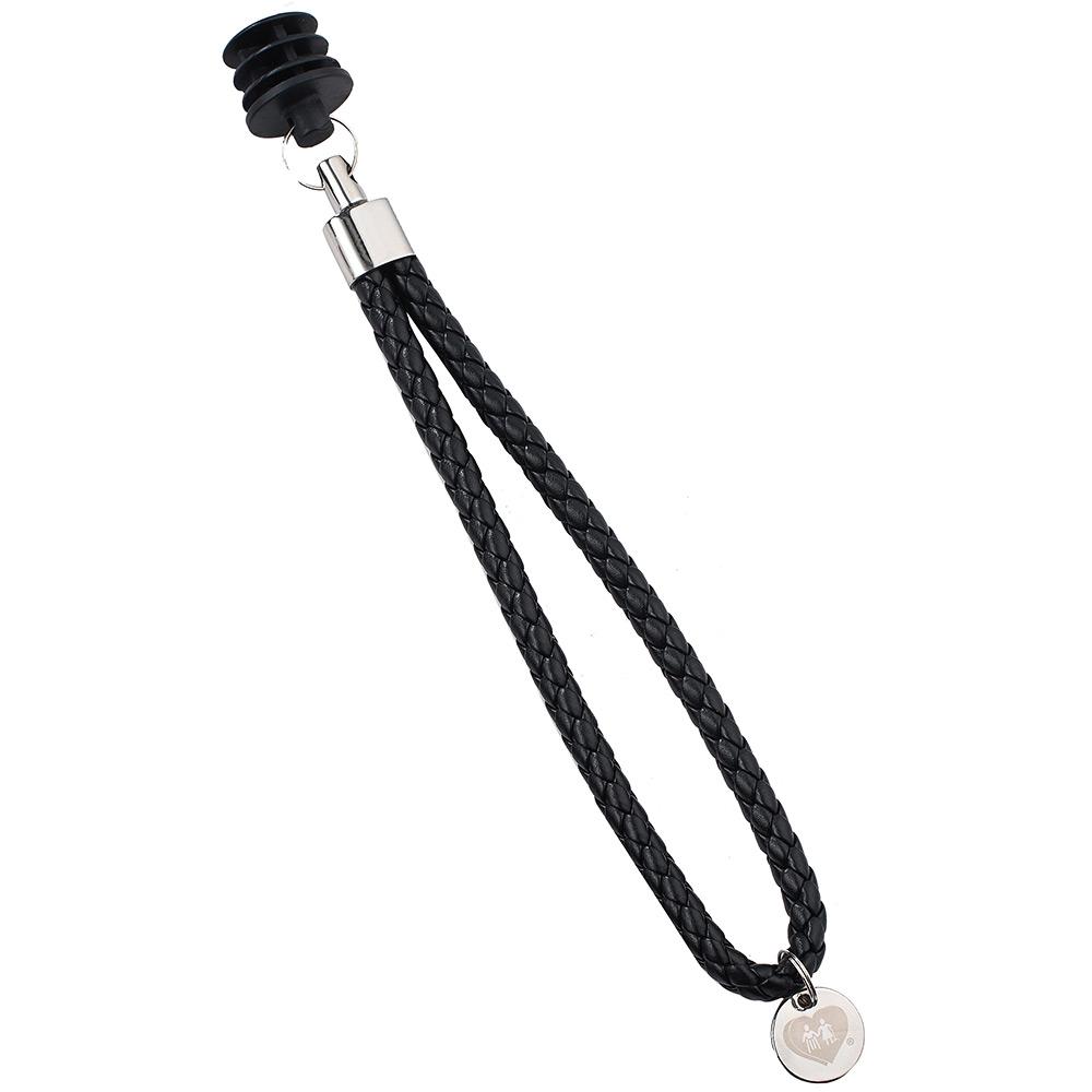Black Leather Offset Strap - For Offset Canes Only