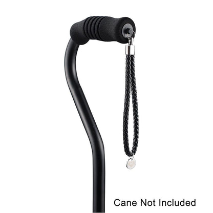 Black Leather Offset Strap - For Offset Canes Only