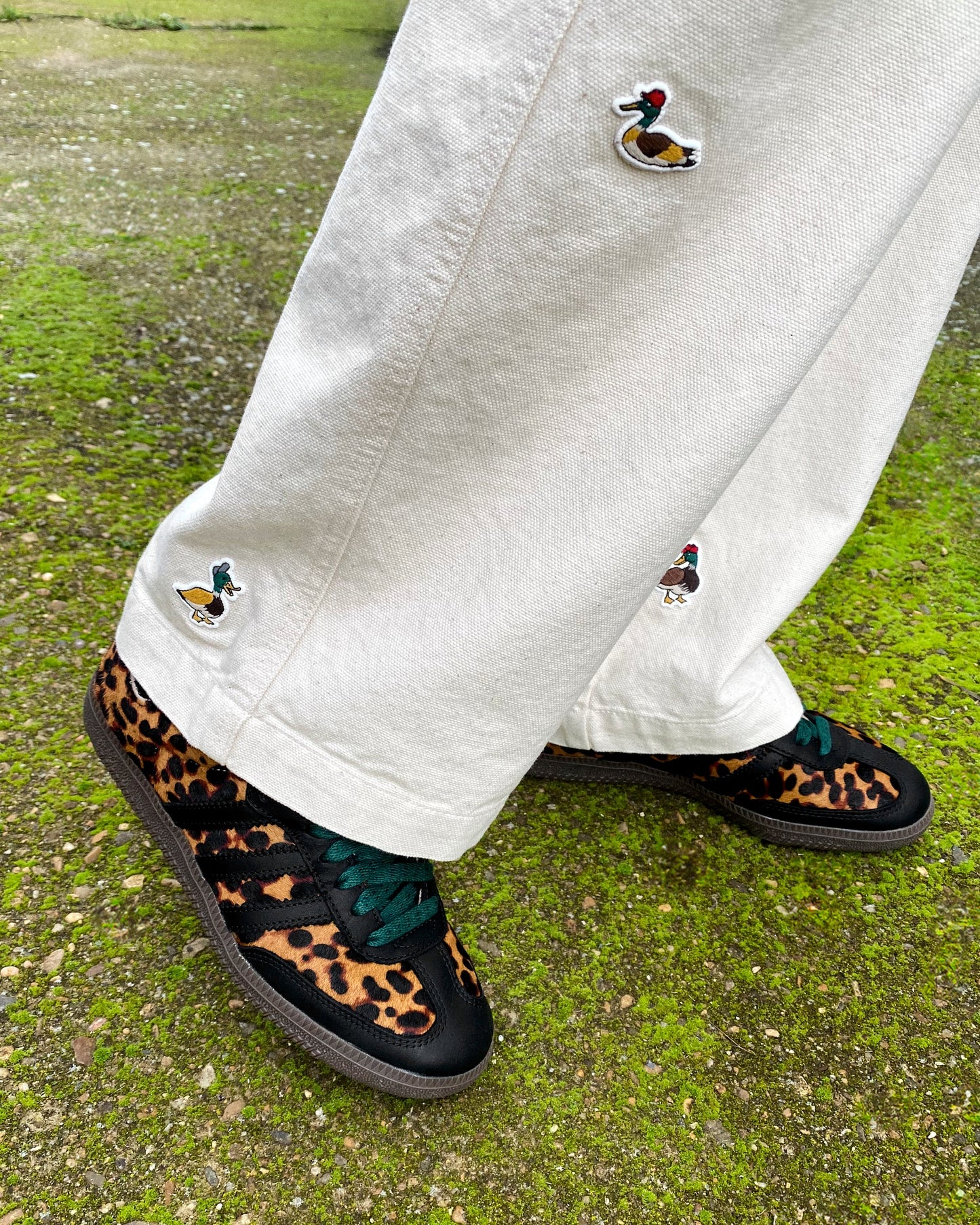adidas Originals Women's Samba OG "Black Green Leopard"