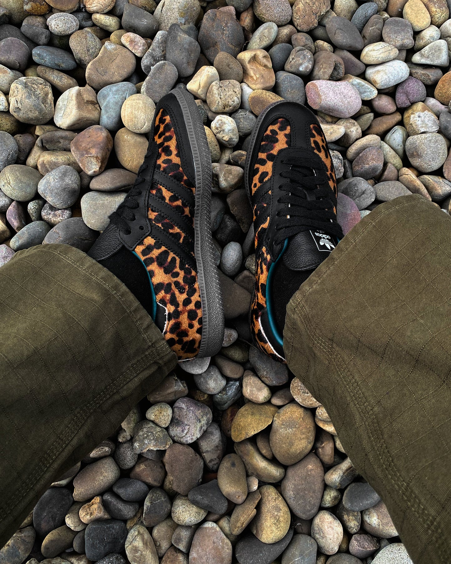 adidas Originals Women's Samba OG "Black Green Leopard"