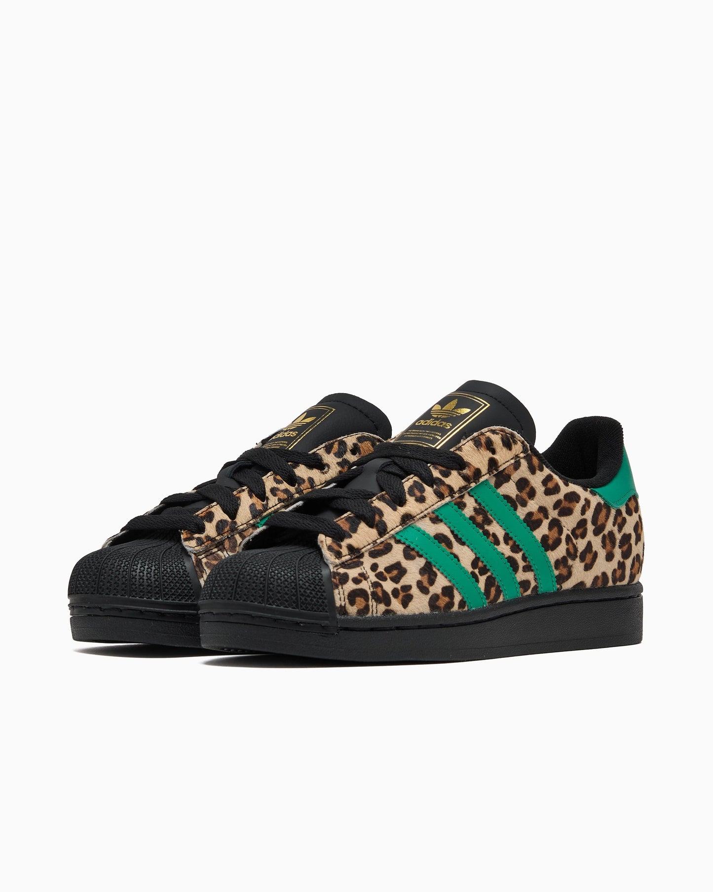 adidas Originals Women's Superstar II "Black Green Leopard"