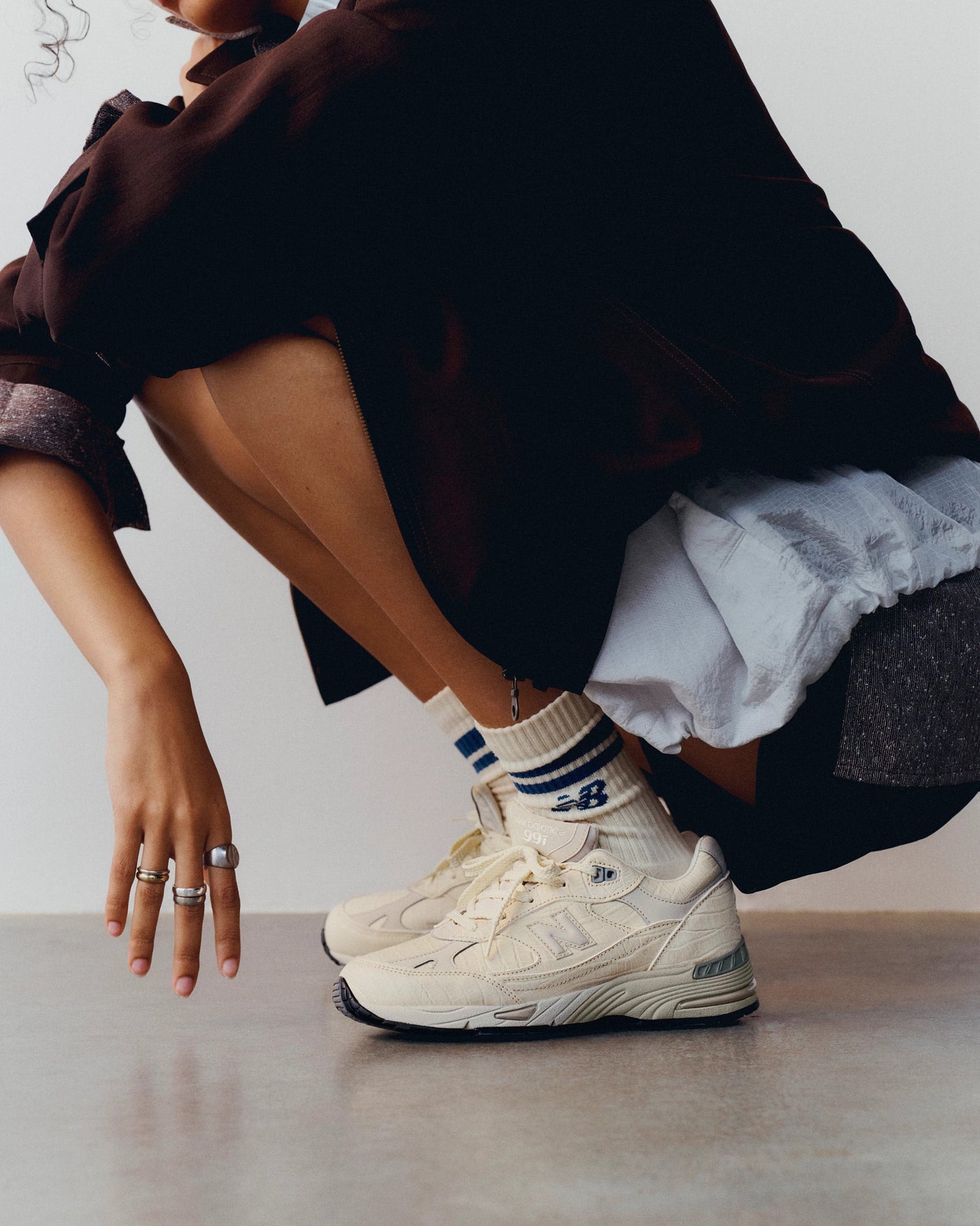 New Balance Women's W991v1 Croc Skin "Made in UK"