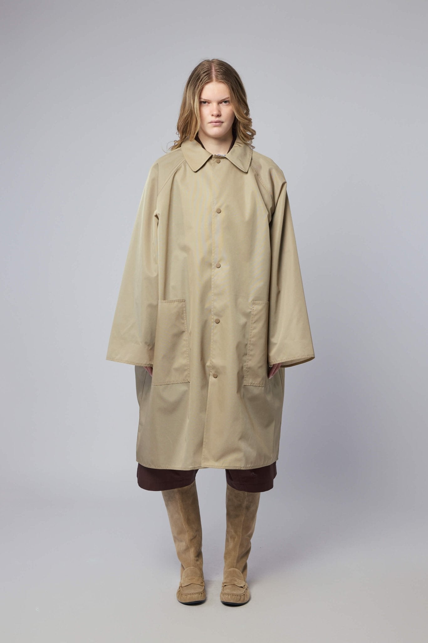 Long Raglan Sleeve Coat
