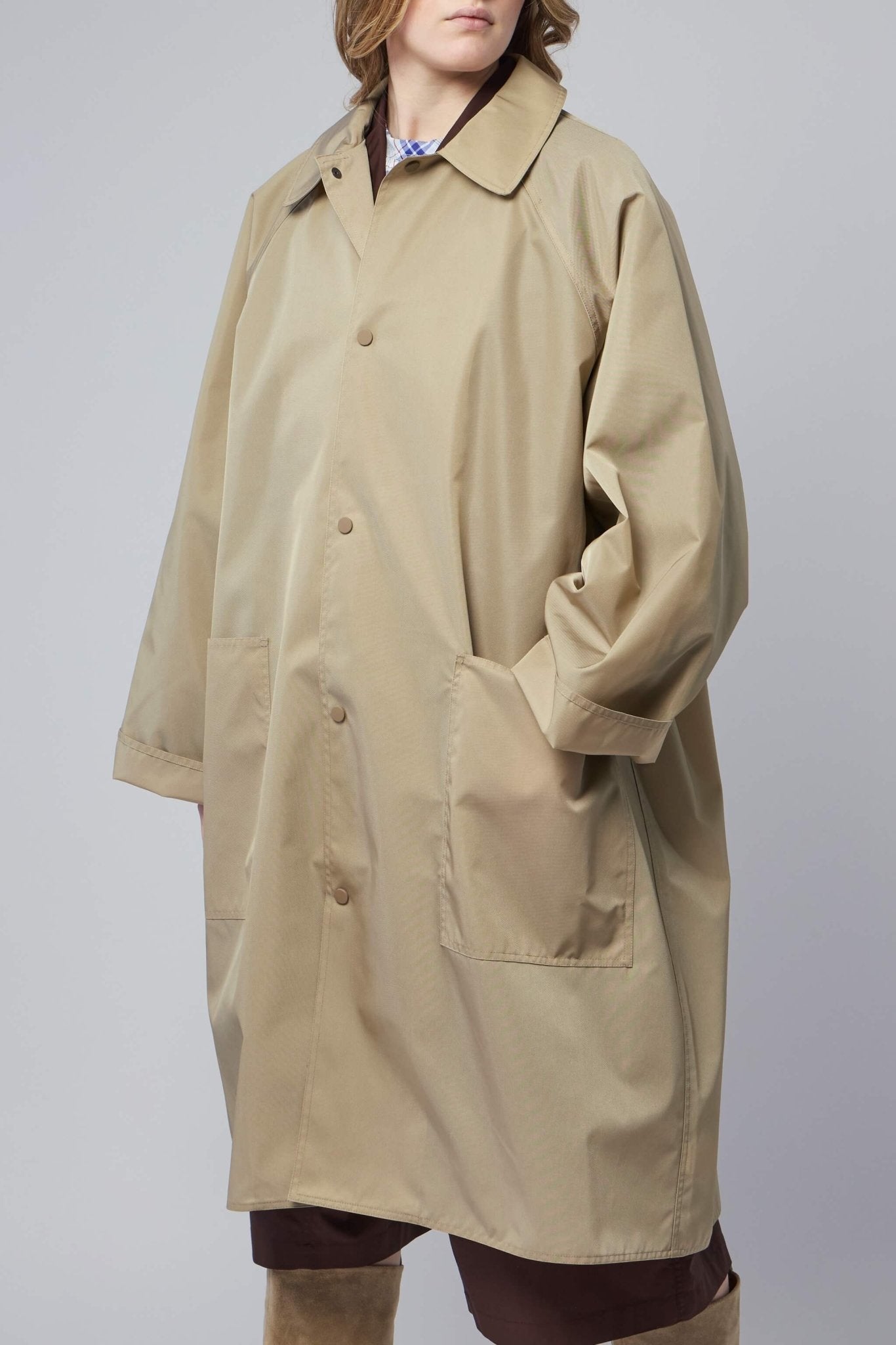 Long Raglan Sleeve Coat