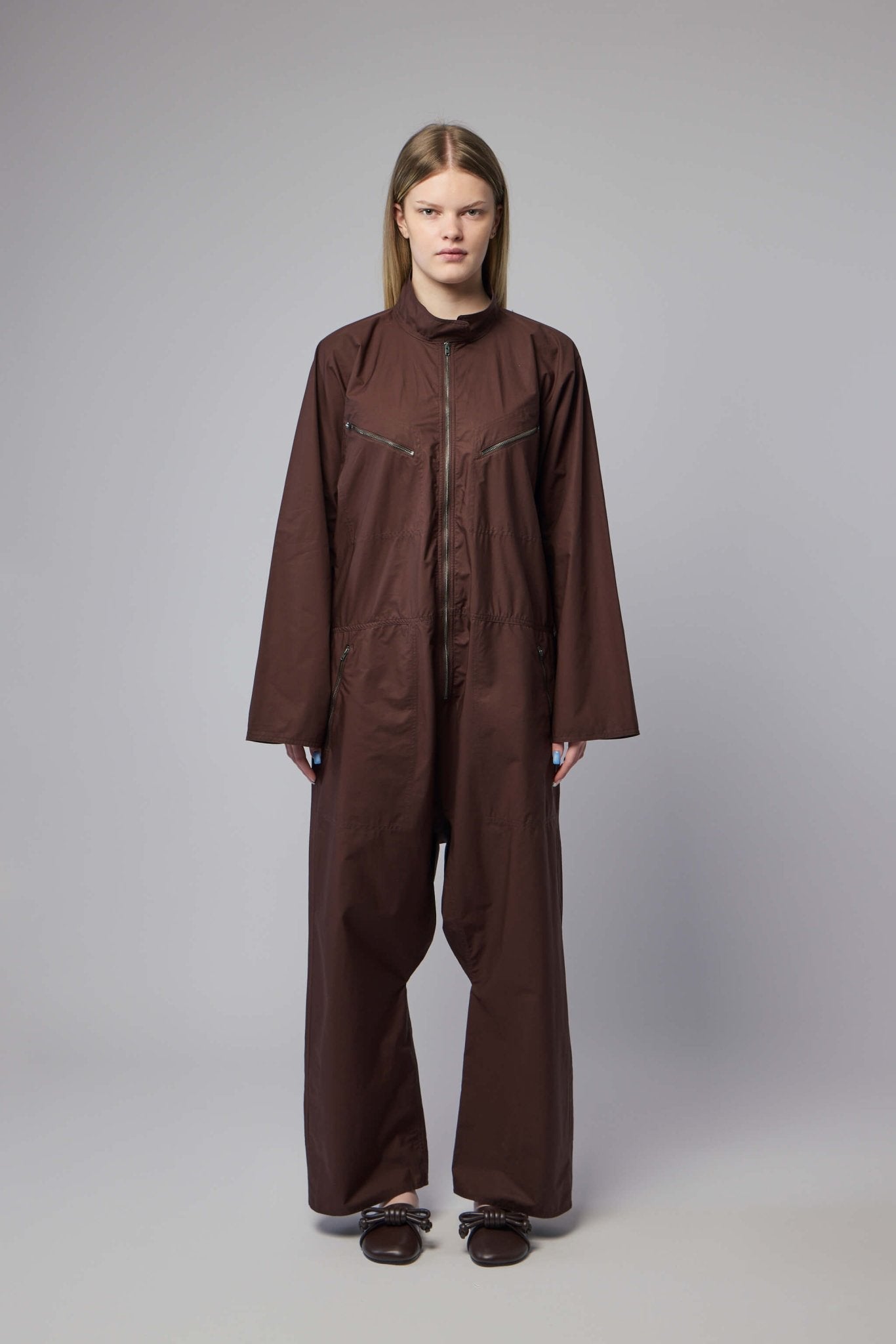 Loose Fit Jumpsuit with Zippers