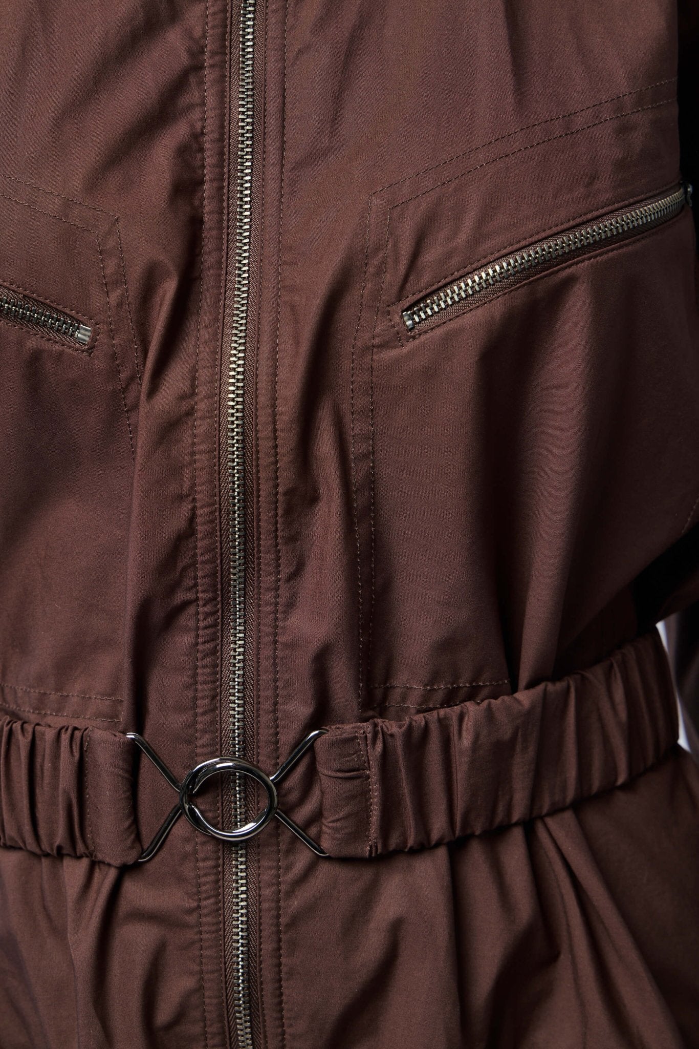 Loose Fit Jumpsuit with Zippers