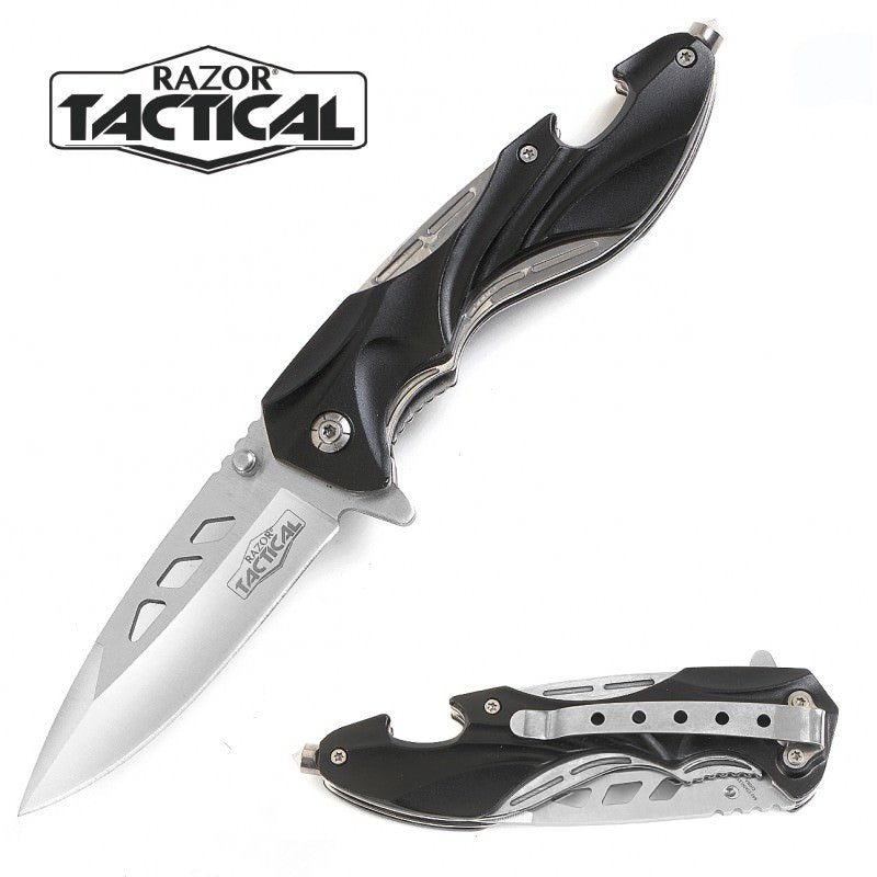 8" Spring Assisted Tactical Folding Knife Bottle Opener - TOPHATTER'S ARMORY DEALS