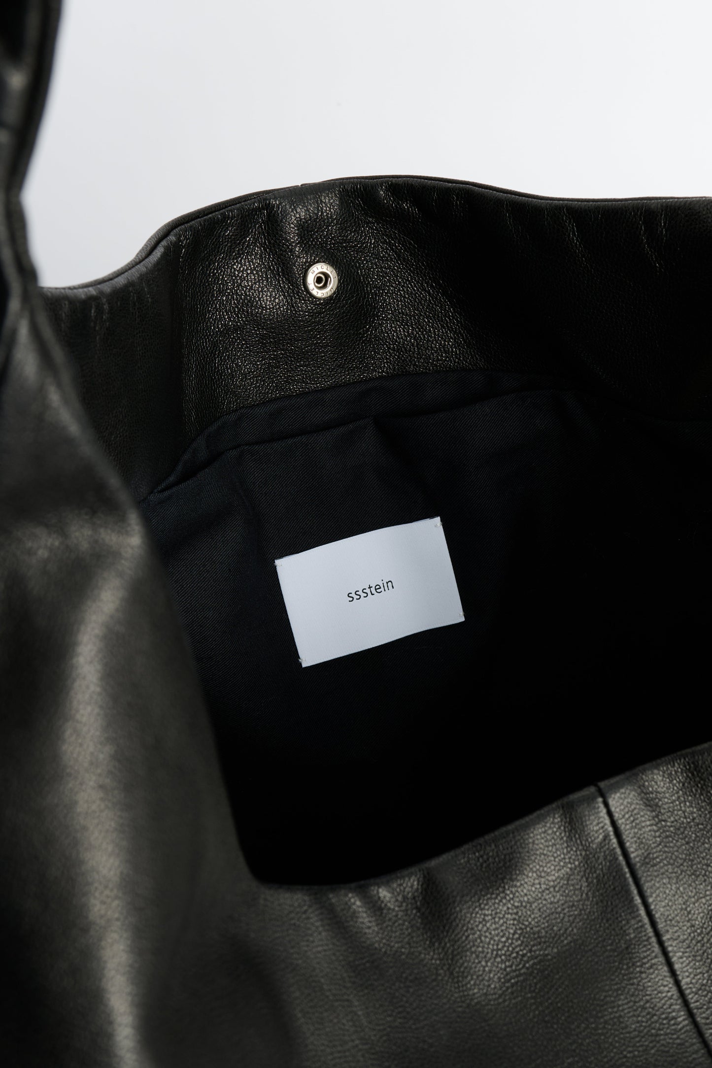 ssstein Leather Shoulder Bag Black
