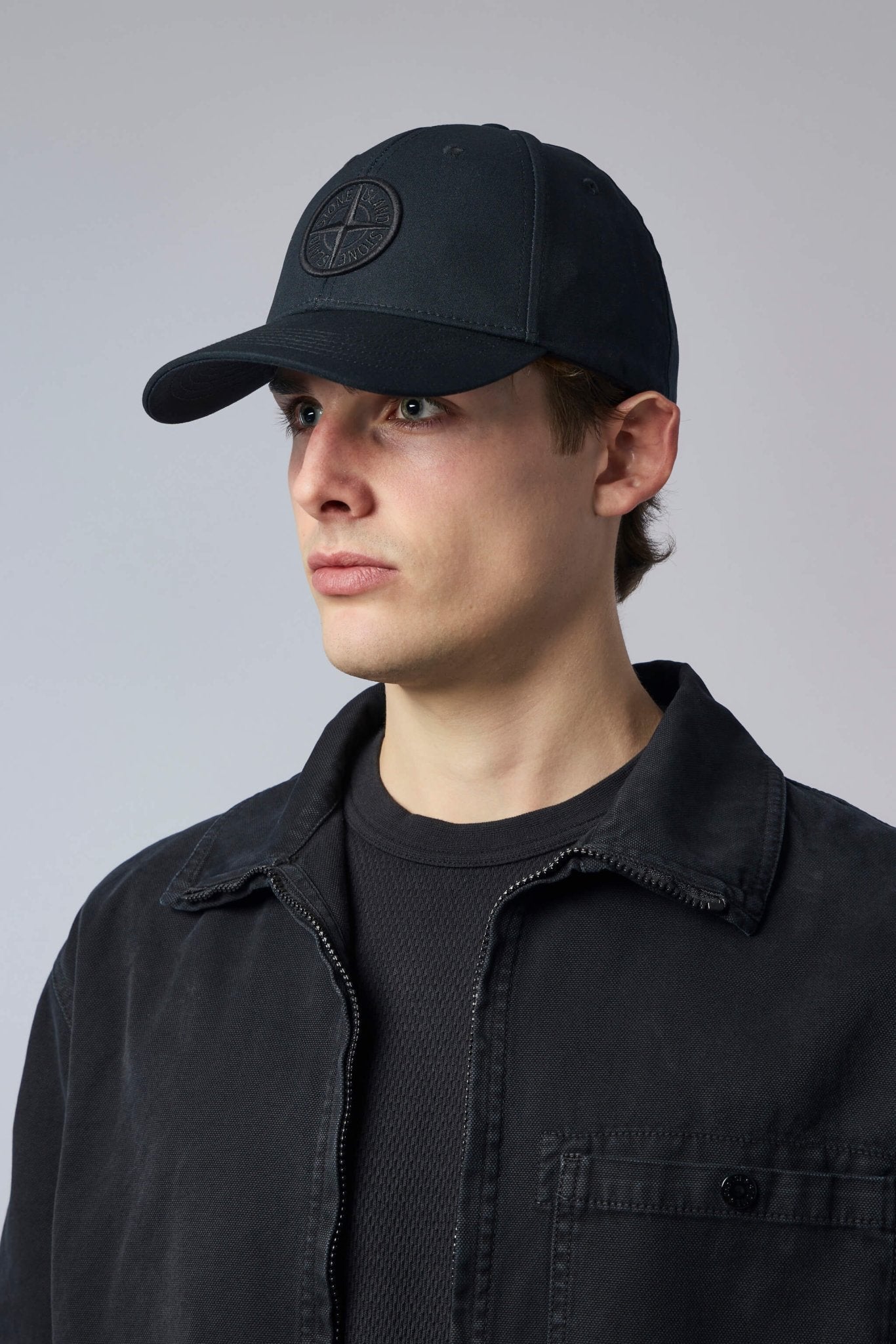 Baseball Cap with Compass Embroidery