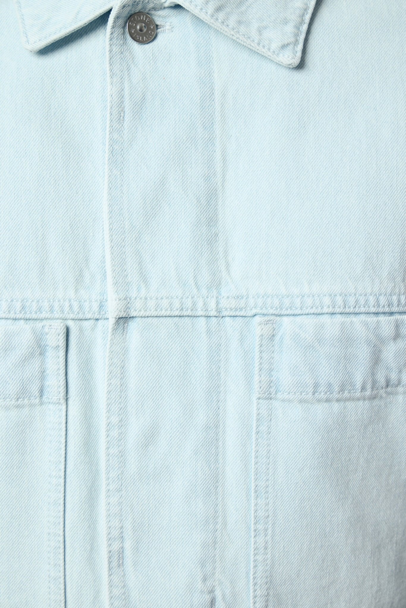 Indigo Denim Ultra Bleached Biker Jacket