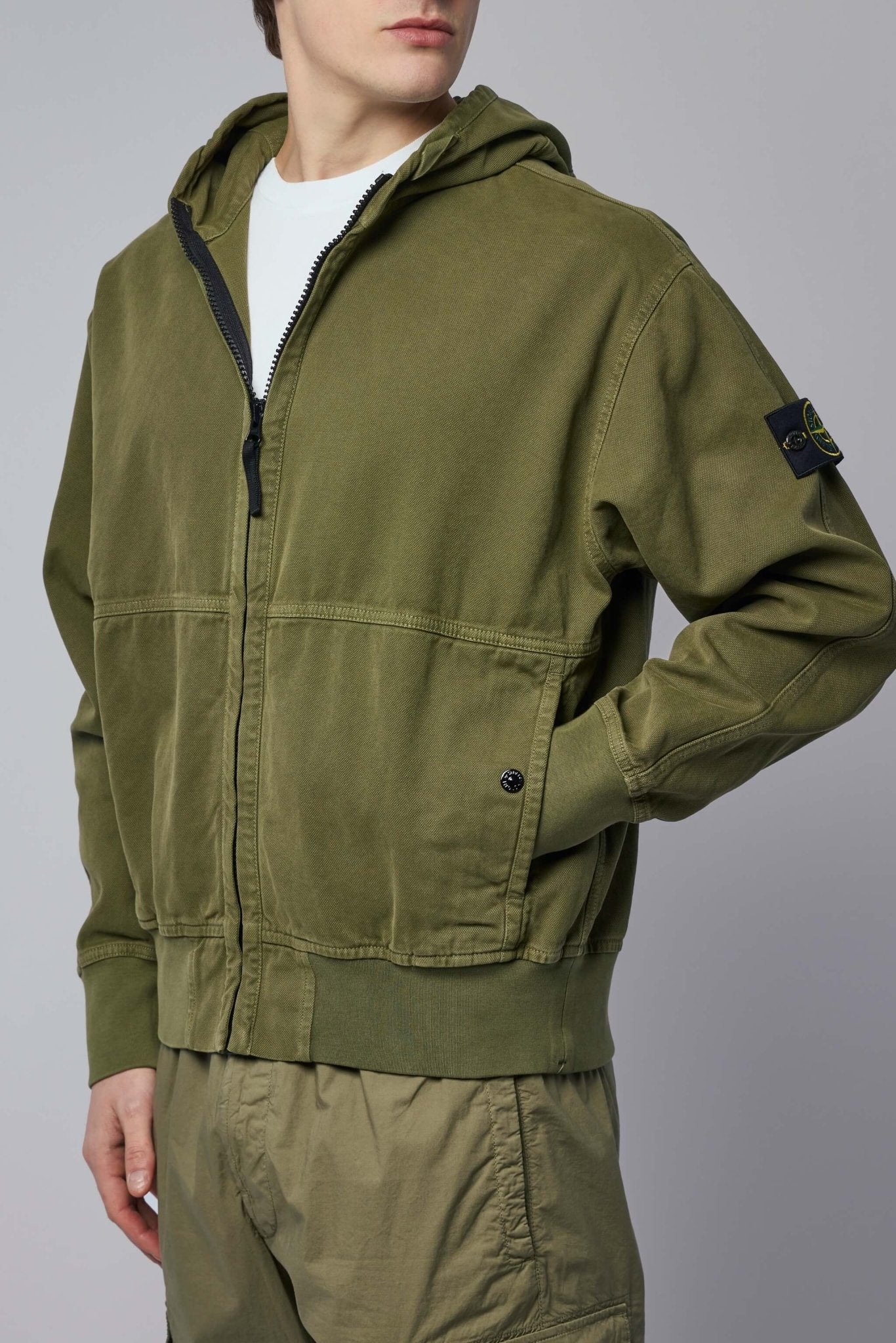 Oversized Fit Zip-up Hooded Jacket