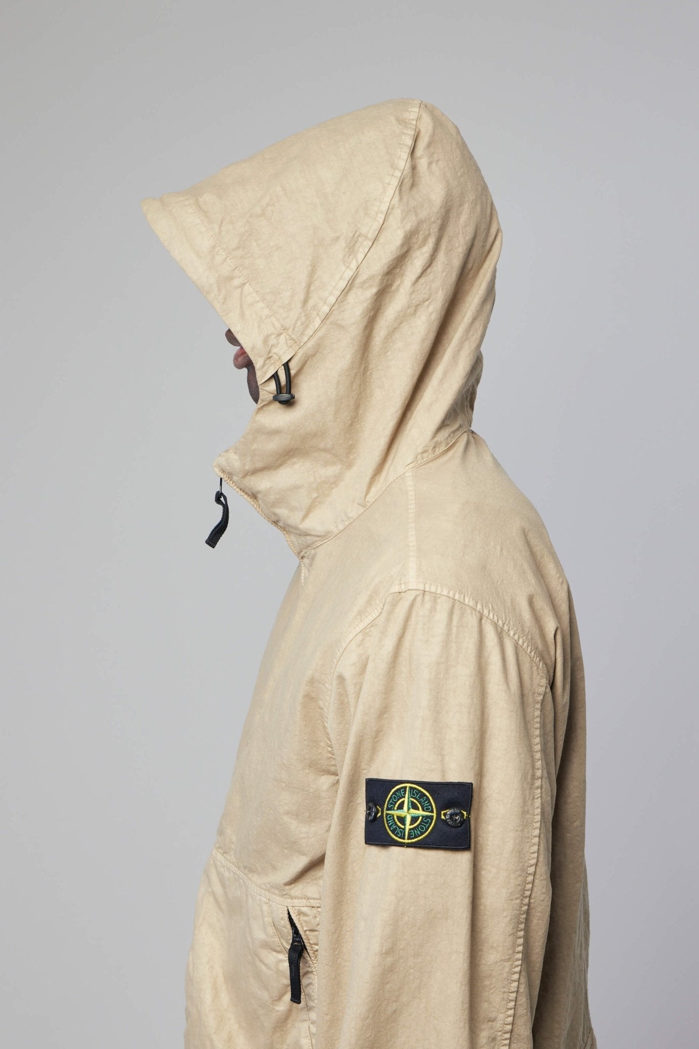 Hooded Jacket with High Neck Zipper